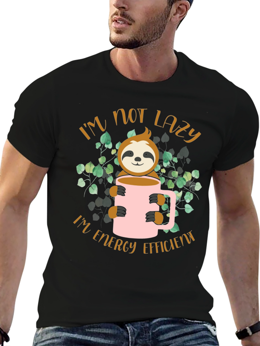 Im Not Lazy Sloth Graphic Tee - Energy Efficient