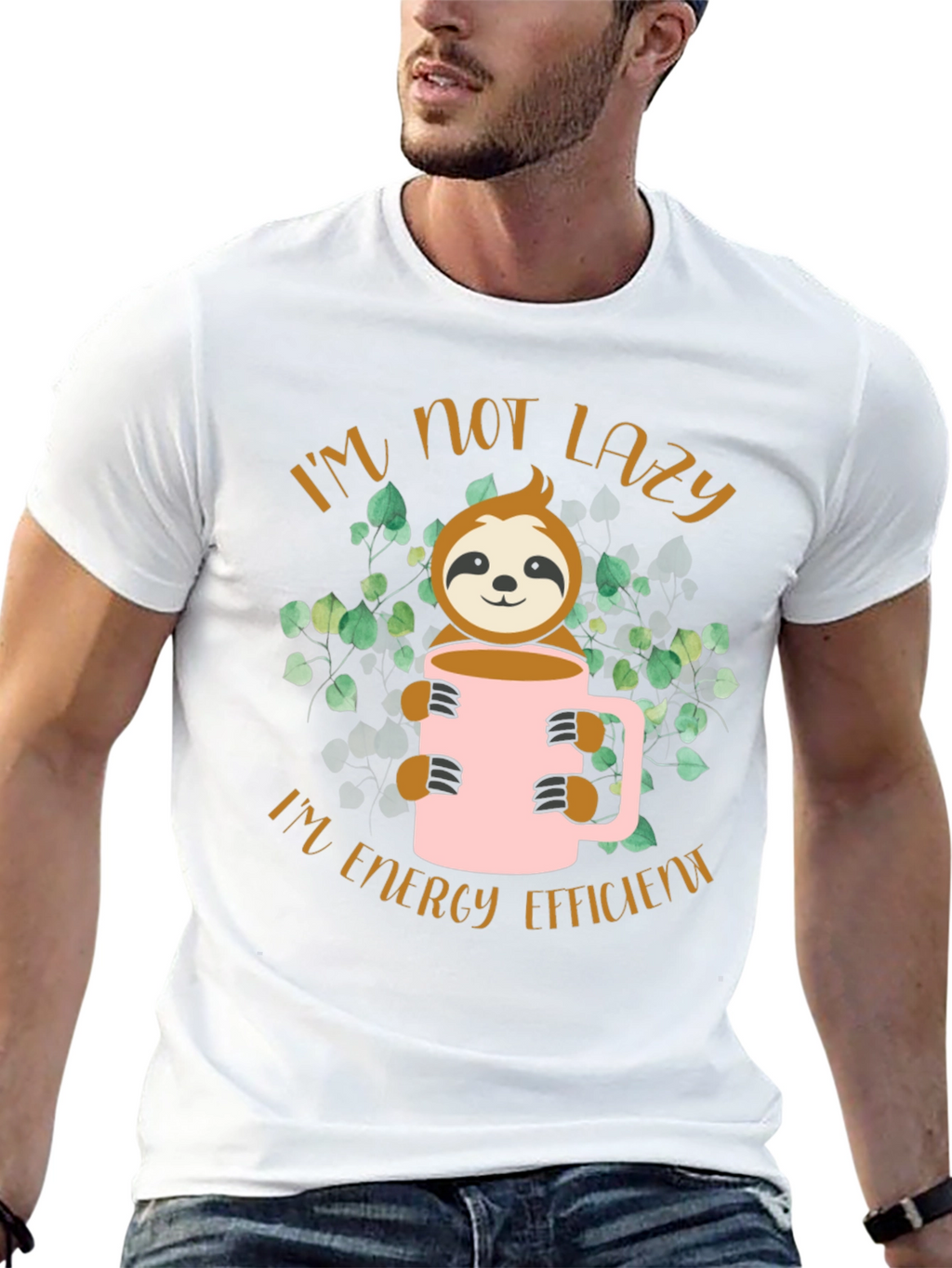 Im Not Lazy Sloth Graphic Tee - Energy Efficient