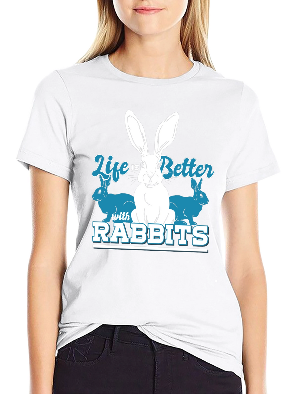 Life is Better with Rabbits Graphic T-Shirt