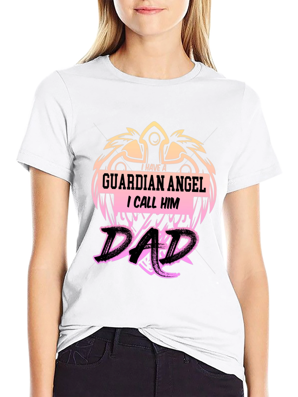 Guardian Angel Dad T-Shirt - Fathers Day Gift