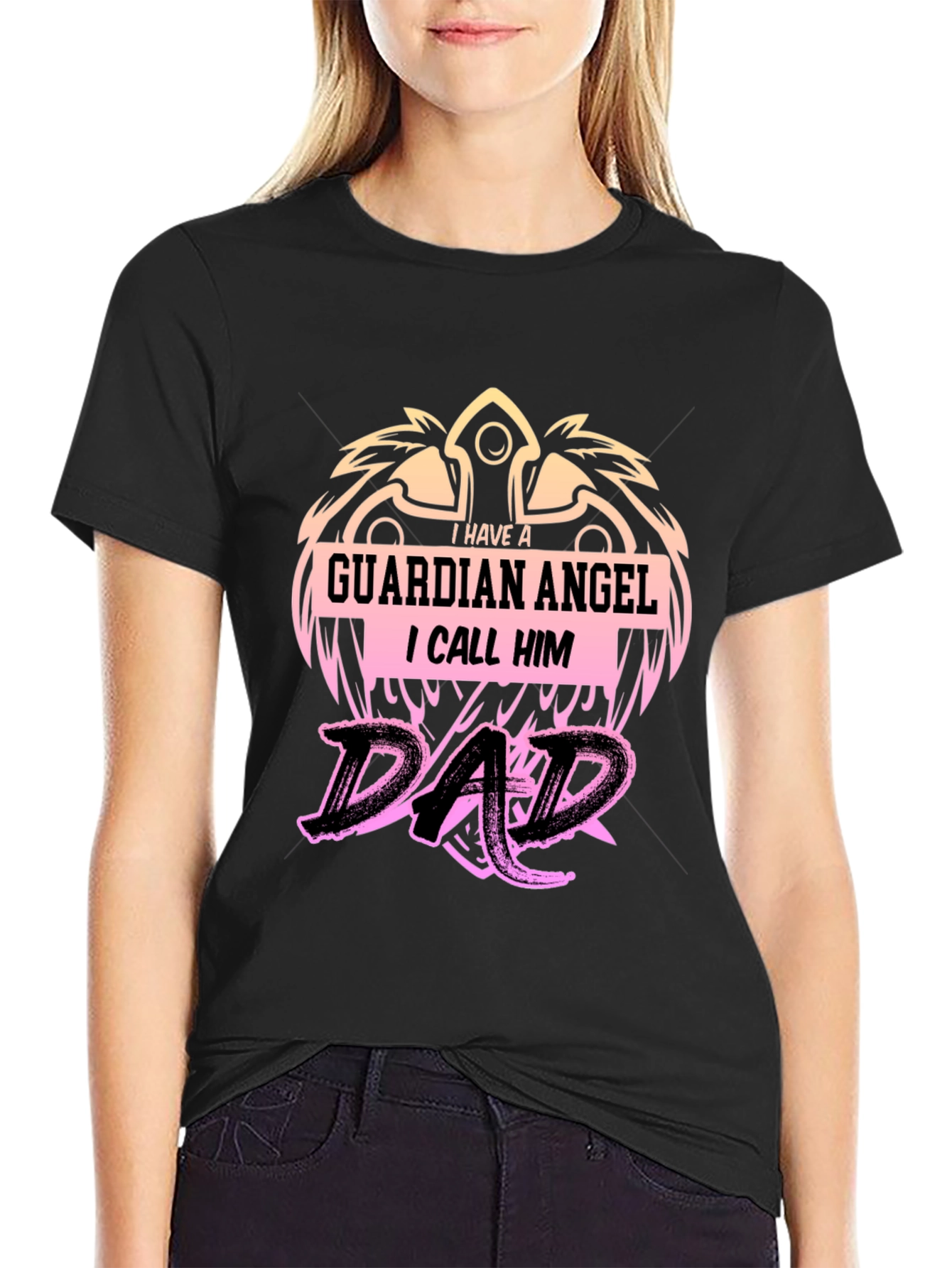 Guardian Angel Dad T-Shirt - Fathers Day Gift