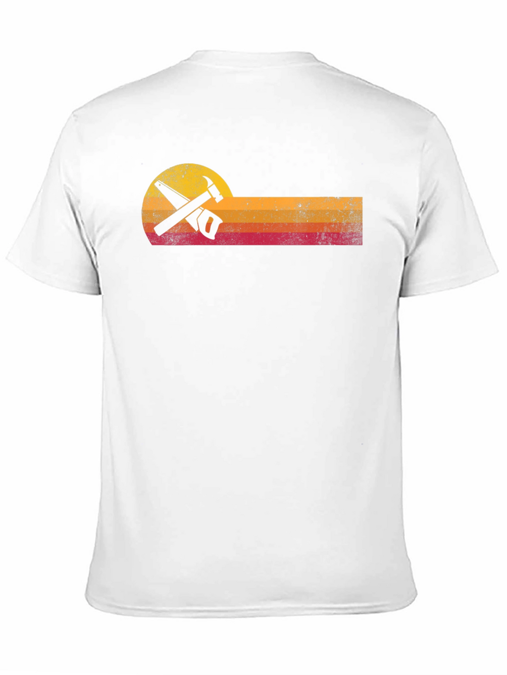 Retro Carpenter T-Shirt - Hammer & Saw Design