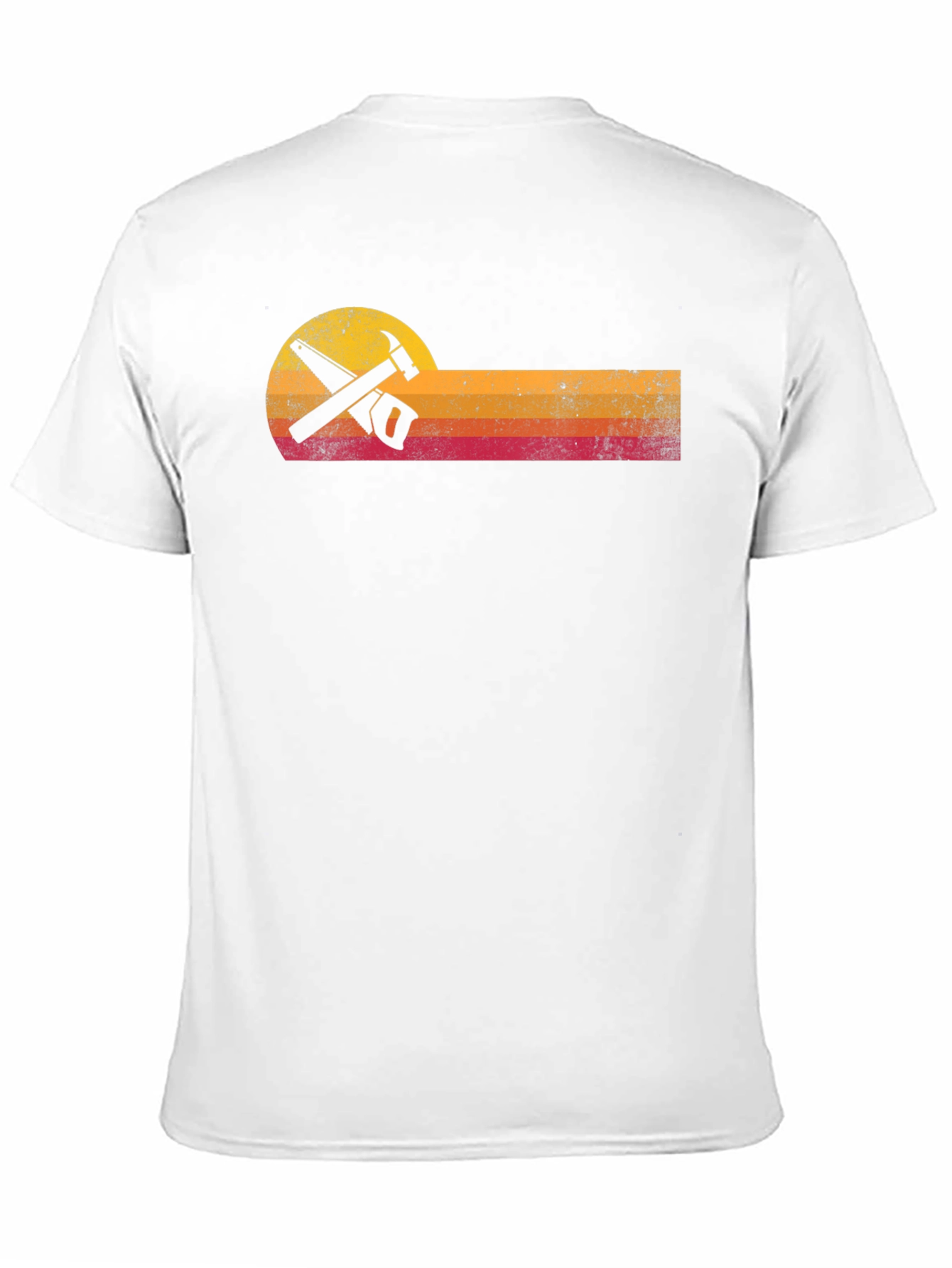 Retro Carpenter T-Shirt - Hammer & Saw Design