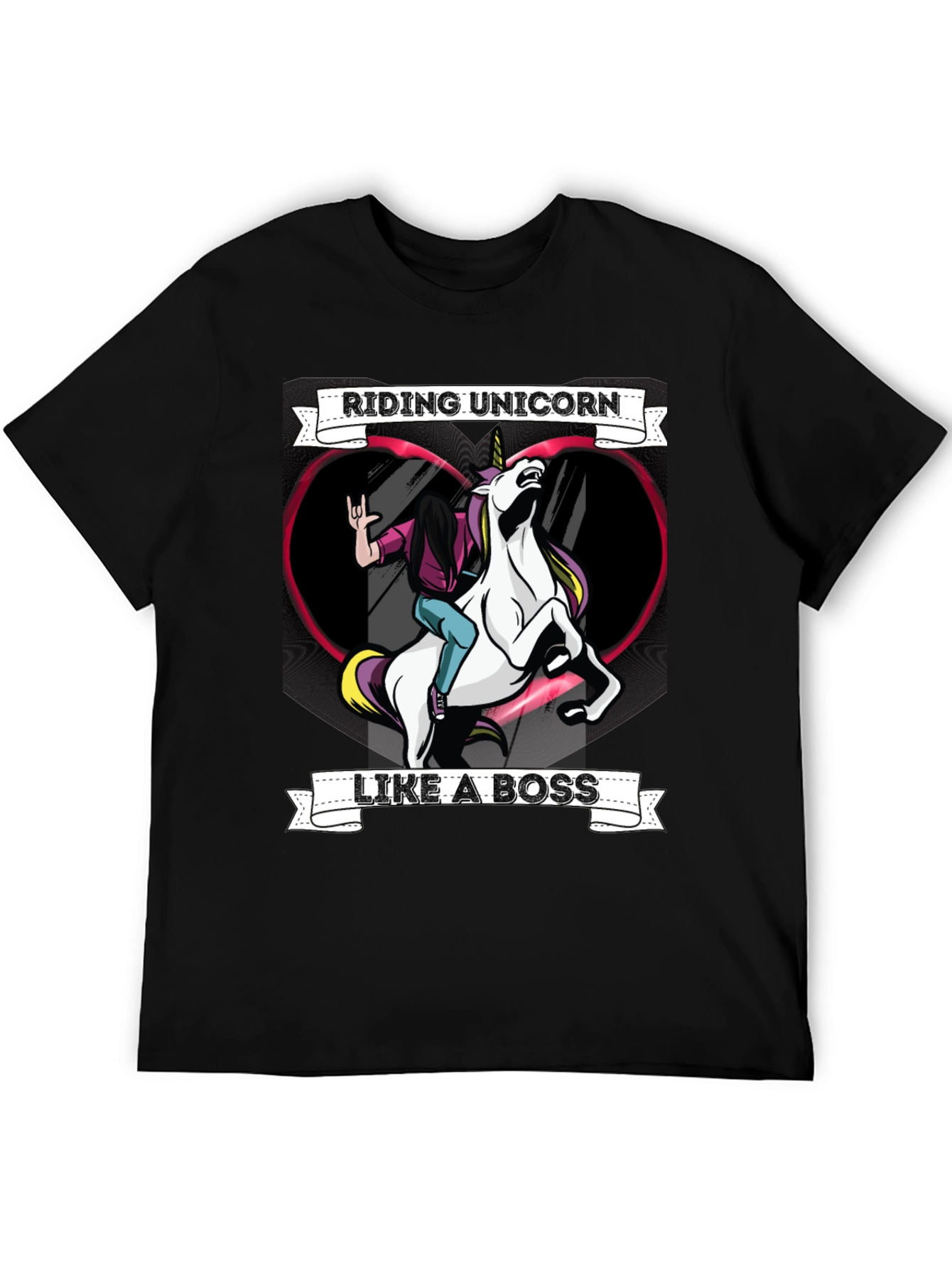 Riding Unicorn Like a Boss Graphic Tee