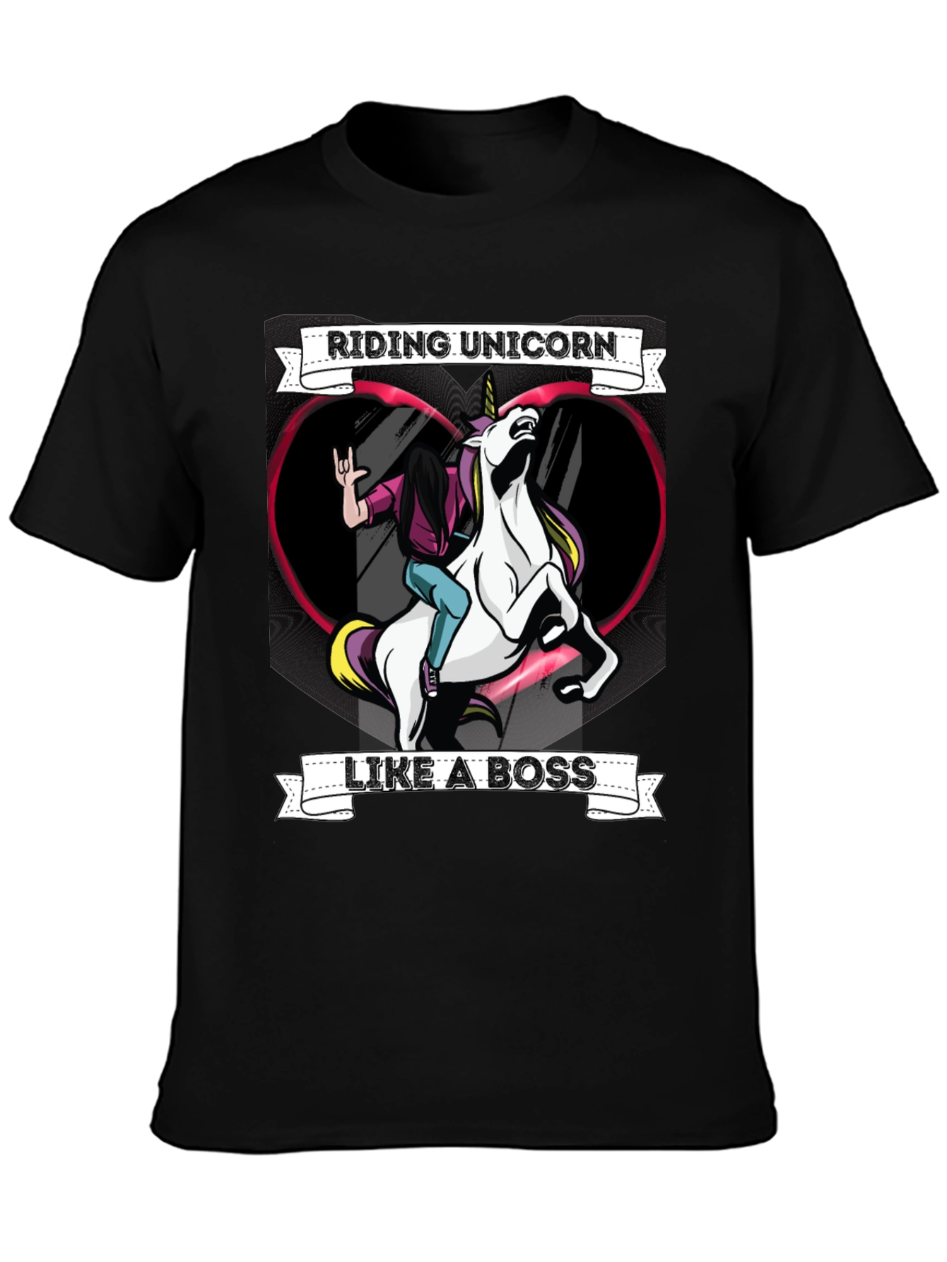 Riding Unicorn Like a Boss Graphic Tee