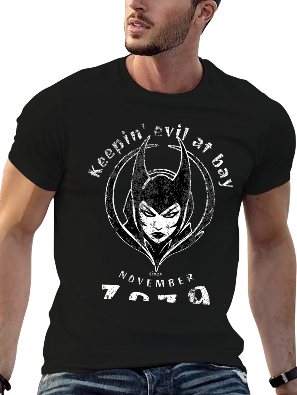 Keepin Evil at Bay Since 1979 Black T-Shirt