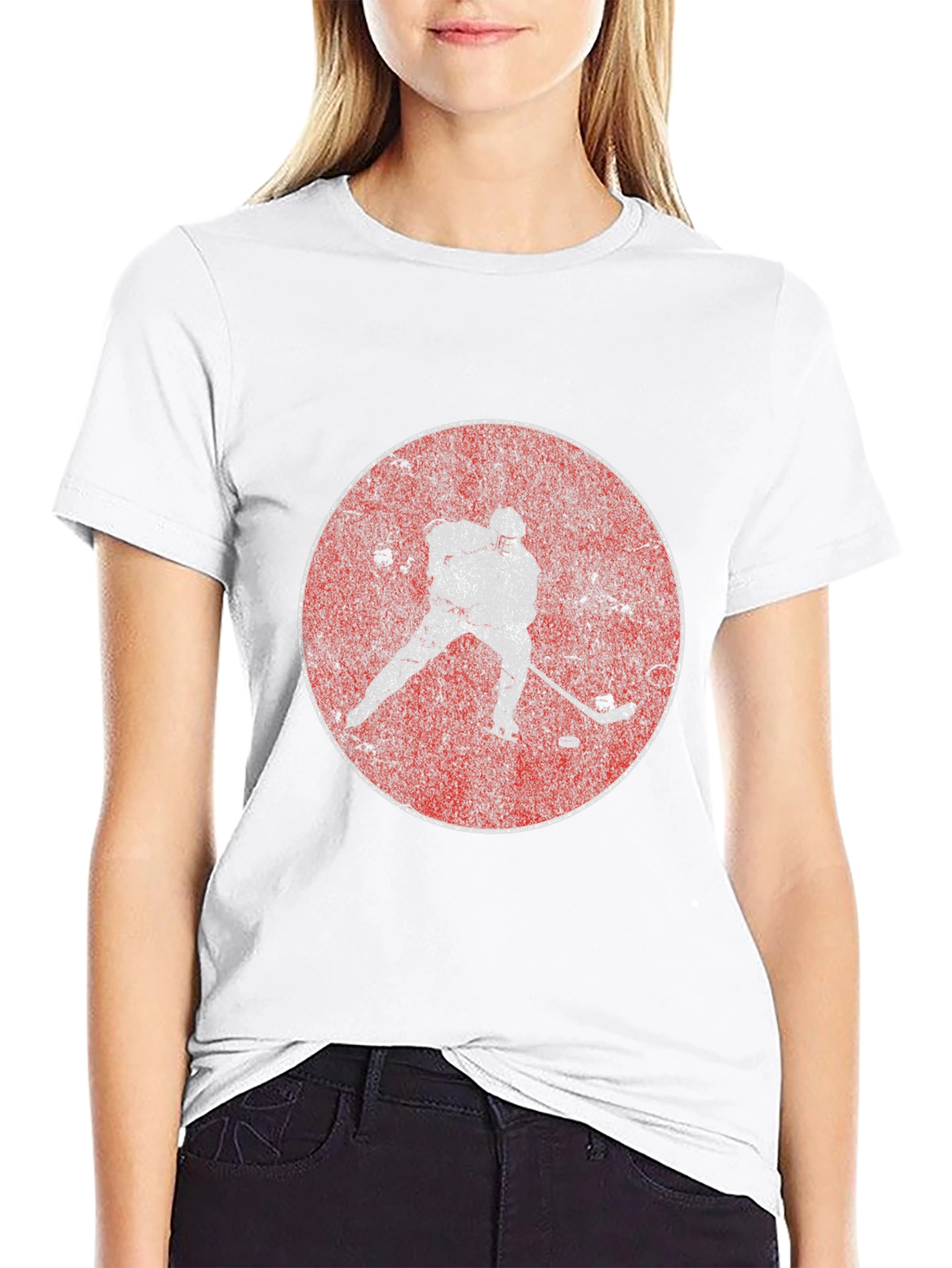 Vintage Hockey Graphic Tee - Black