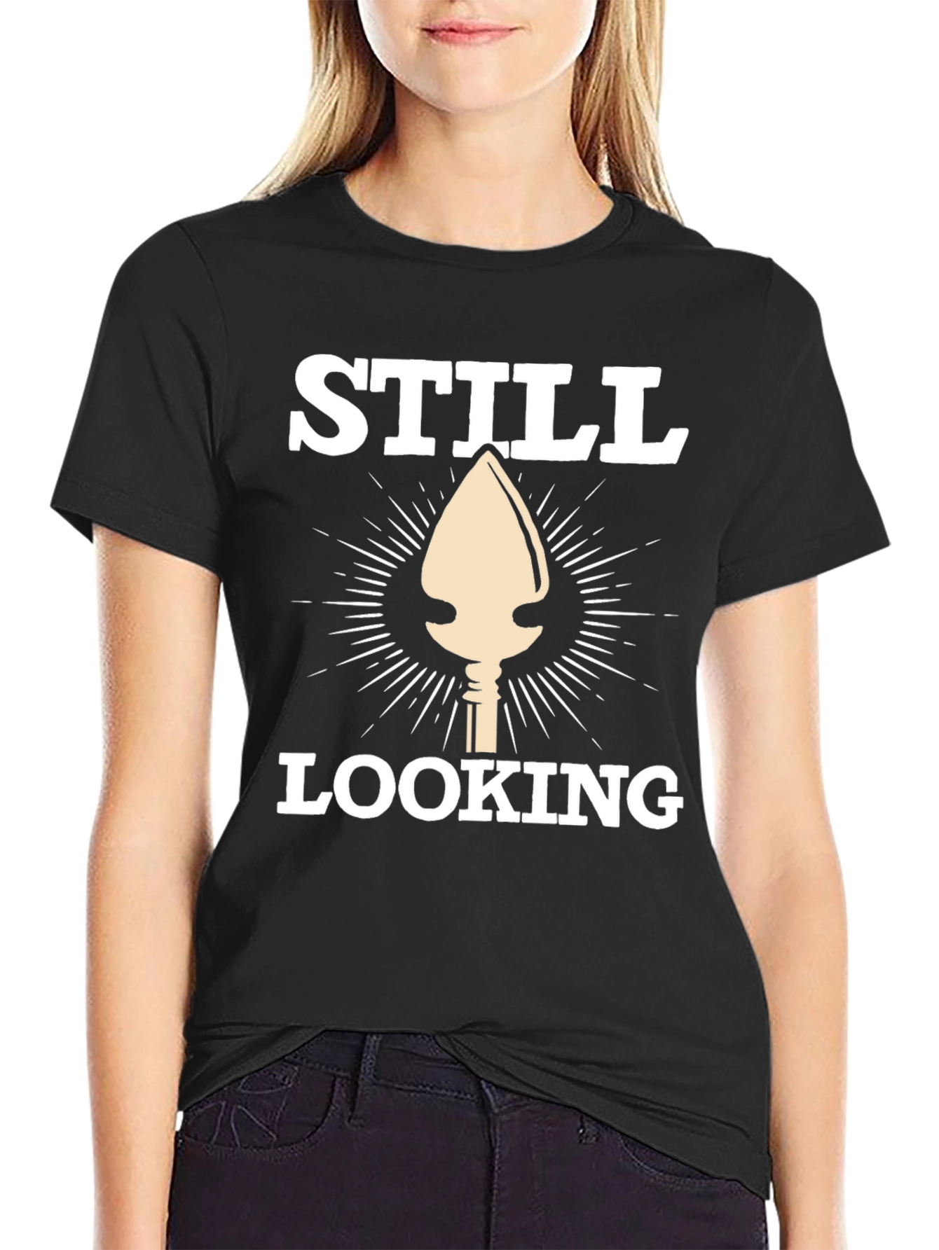 Still Looking Arrowhead Graphic Tee - Black