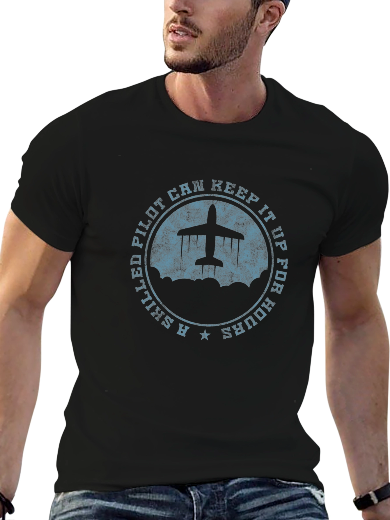 Skilled Pilot Graphic Tee - Aviation Enthusiast Shirt