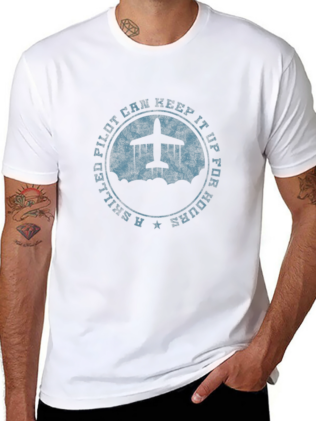 Skilled Pilot Graphic Tee - Aviation Enthusiast Shirt