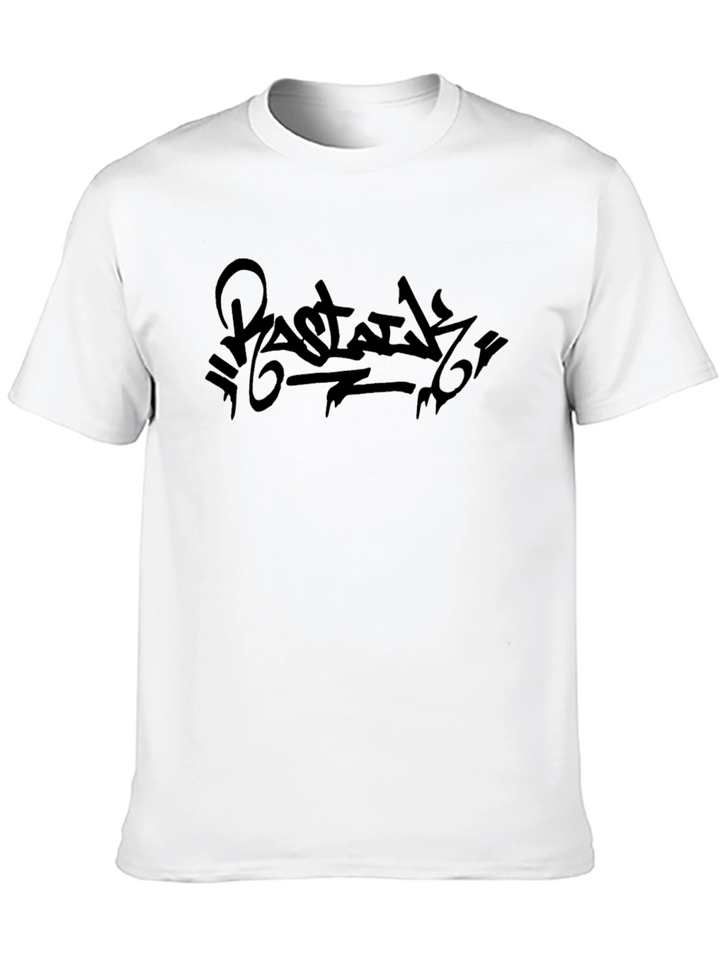 Urban Ink Tee: Black Graphic Print Crew Neck