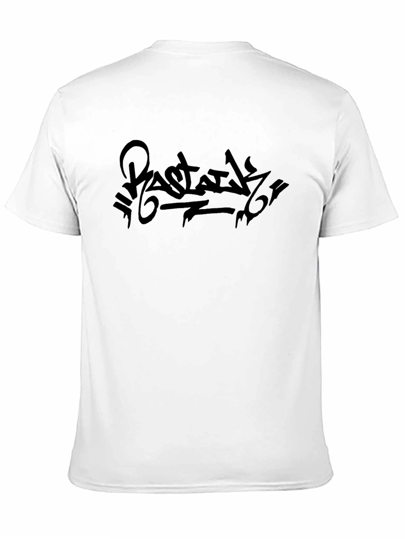 Urban Ink Tee: Black Graphic Print Crew Neck