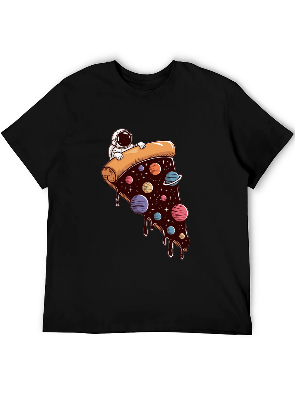 Cosmic Pizza T-Shirt - Astronaut Galaxy Slice Tee