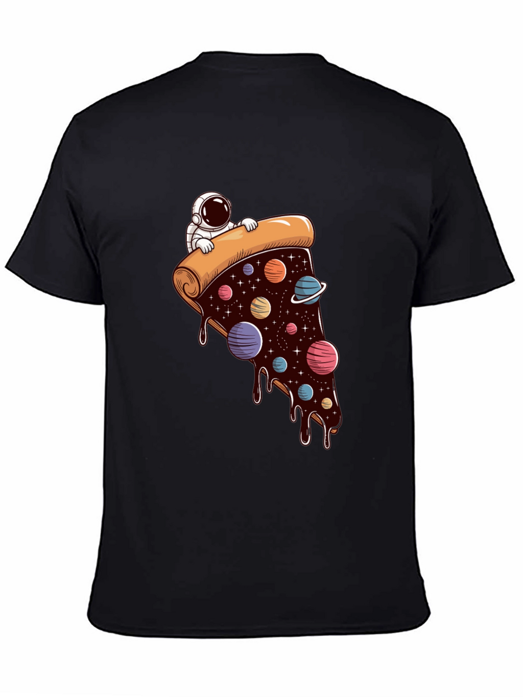 Cosmic Pizza T-Shirt - Astronaut Galaxy Slice Tee