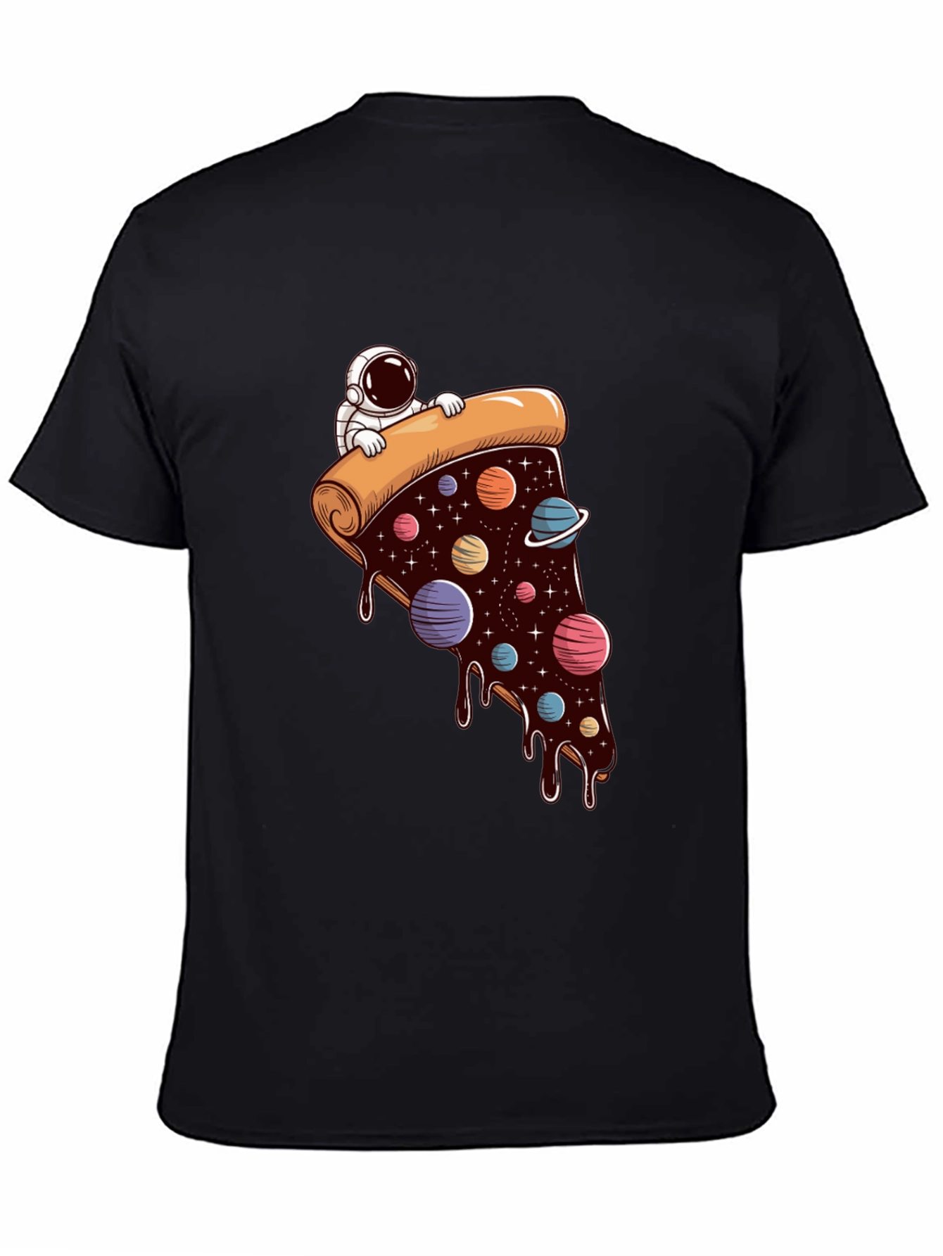 Cosmic Pizza T-Shirt - Astronaut Galaxy Slice Tee