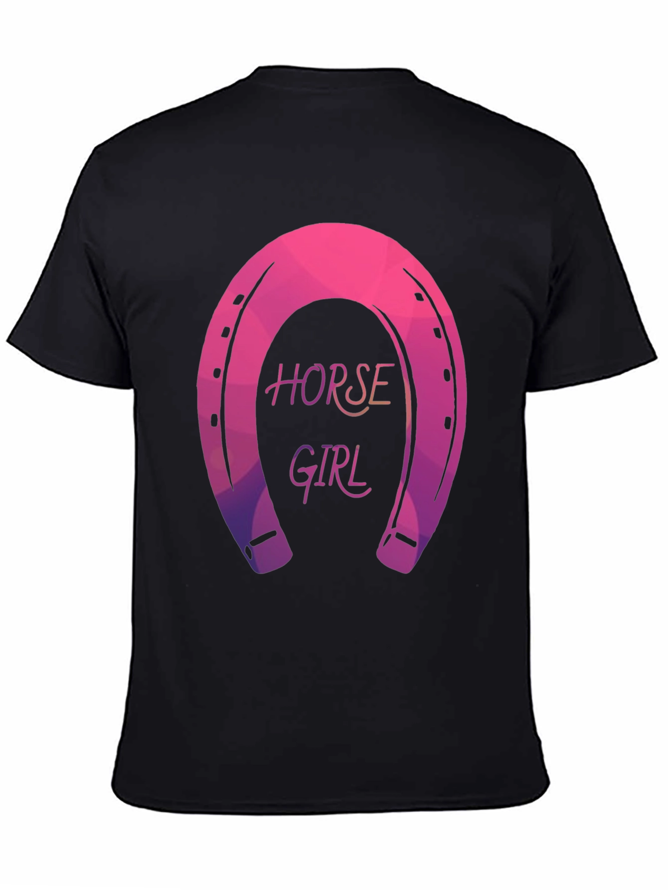 Horse Girl Graphic Tee - Stylish Horseshoe Design