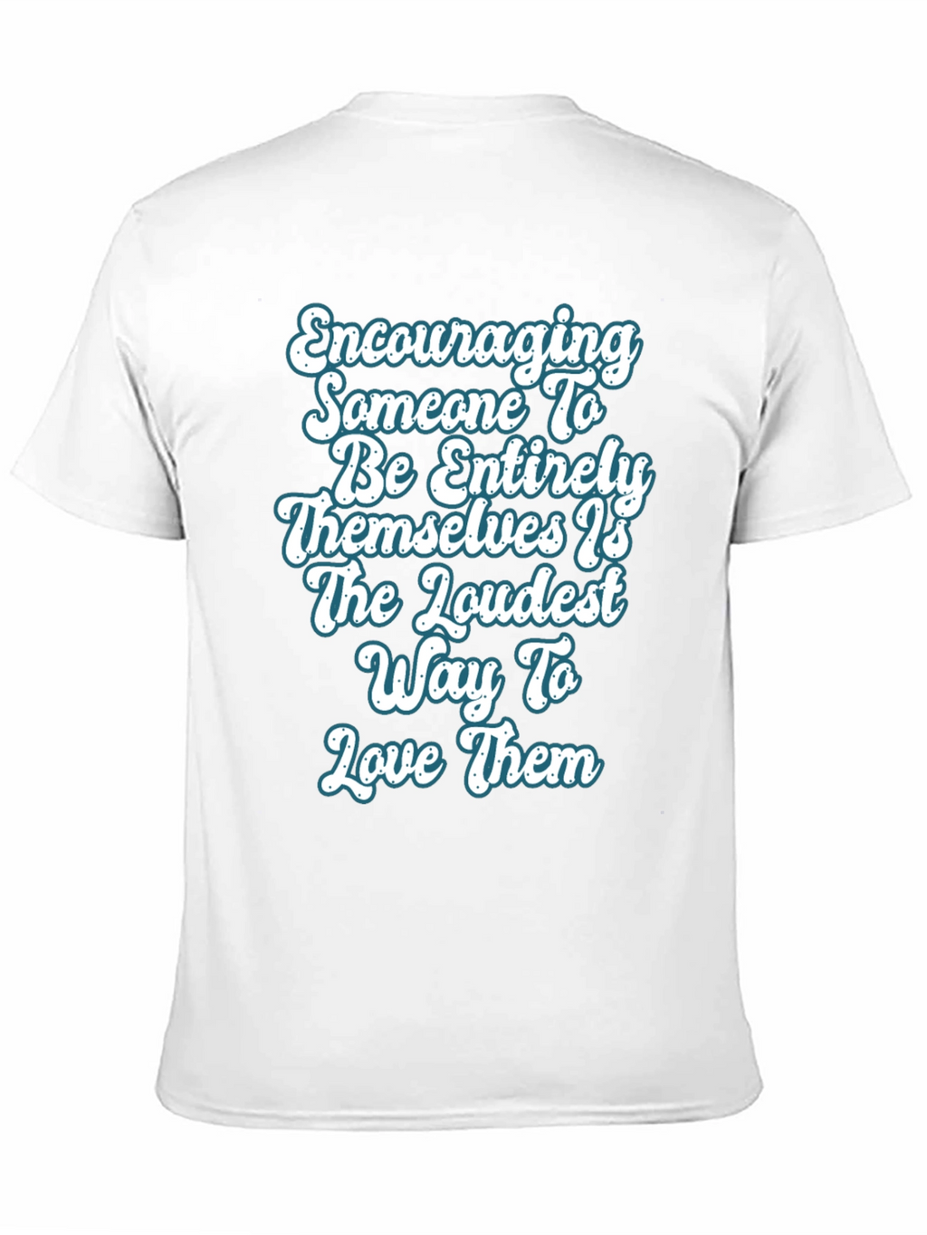 Encouraging T-Shirt Love Loudly Black Cotton