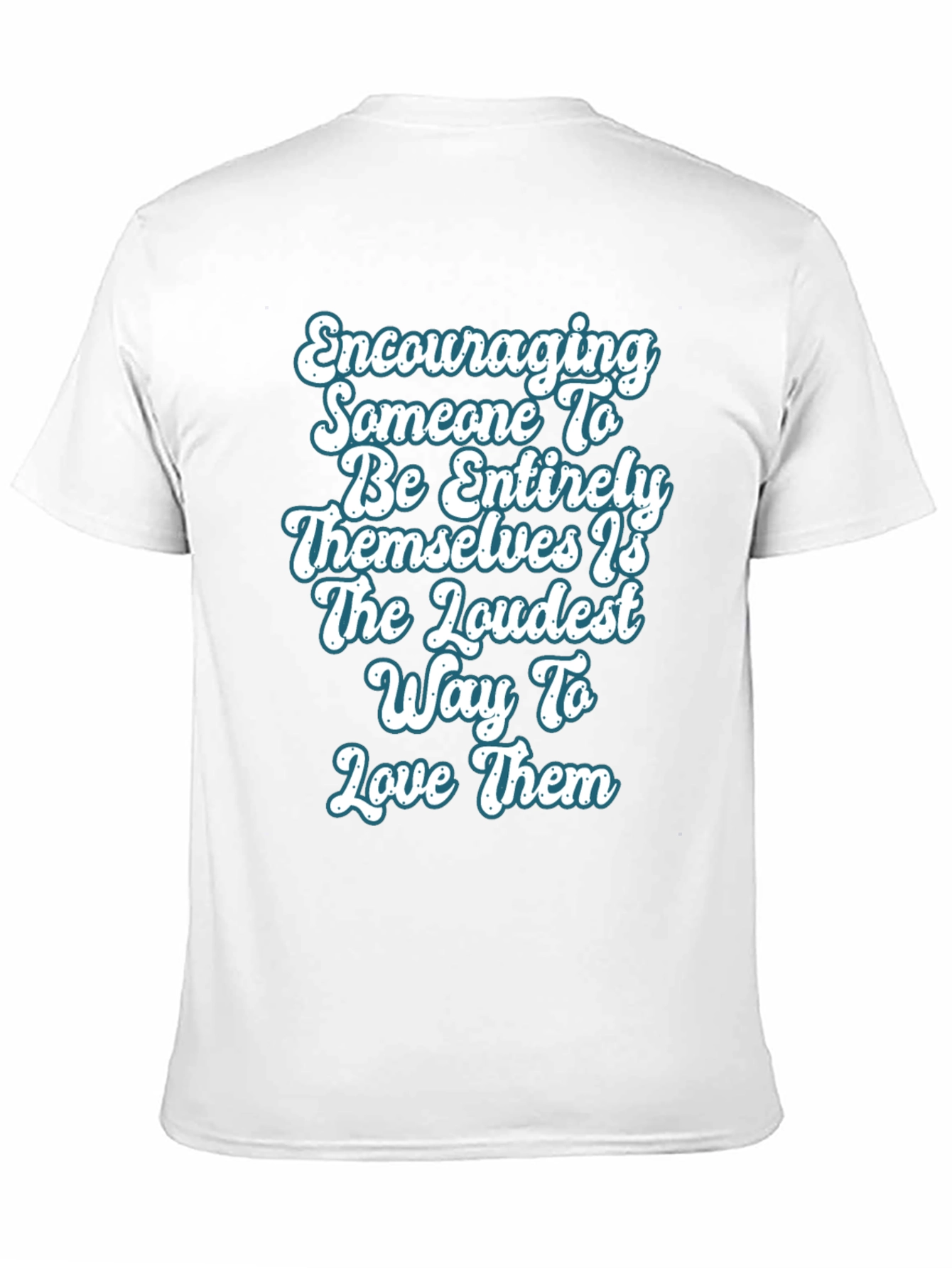 Encouraging T-Shirt Love Loudly Black Cotton