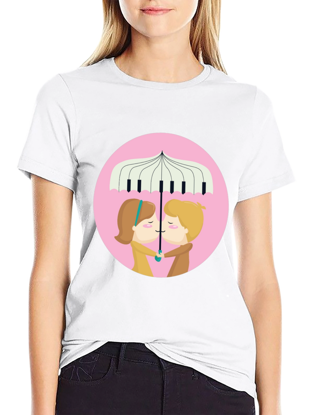 Romantic Musical Umbrella T-Shirt
