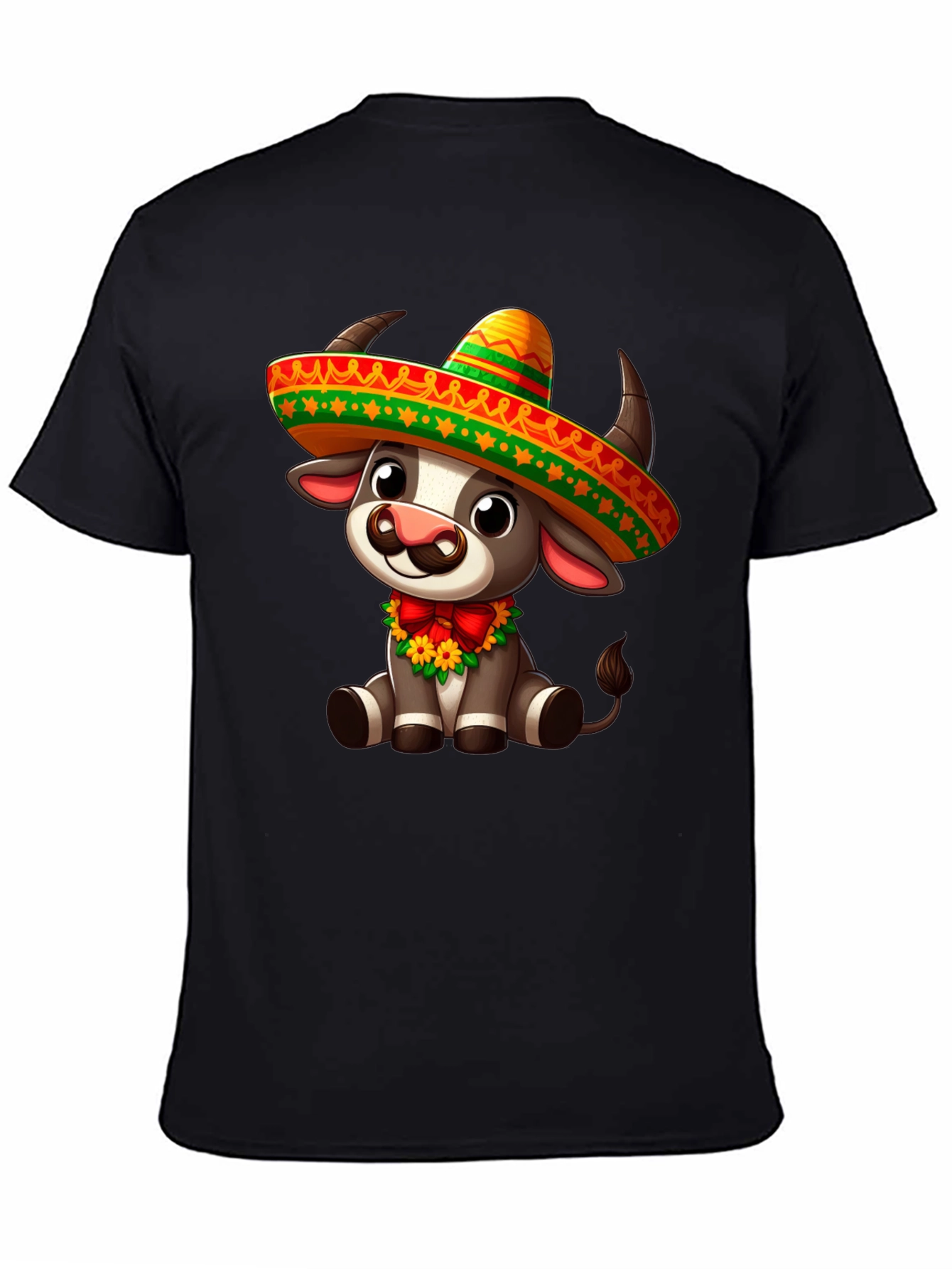 Cow Sombrero Graphic Tee - Festive Cinco de Mayo Shirt