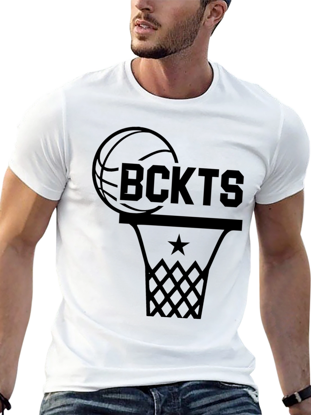 Basketball Fan Graphic T-Shirt - Black