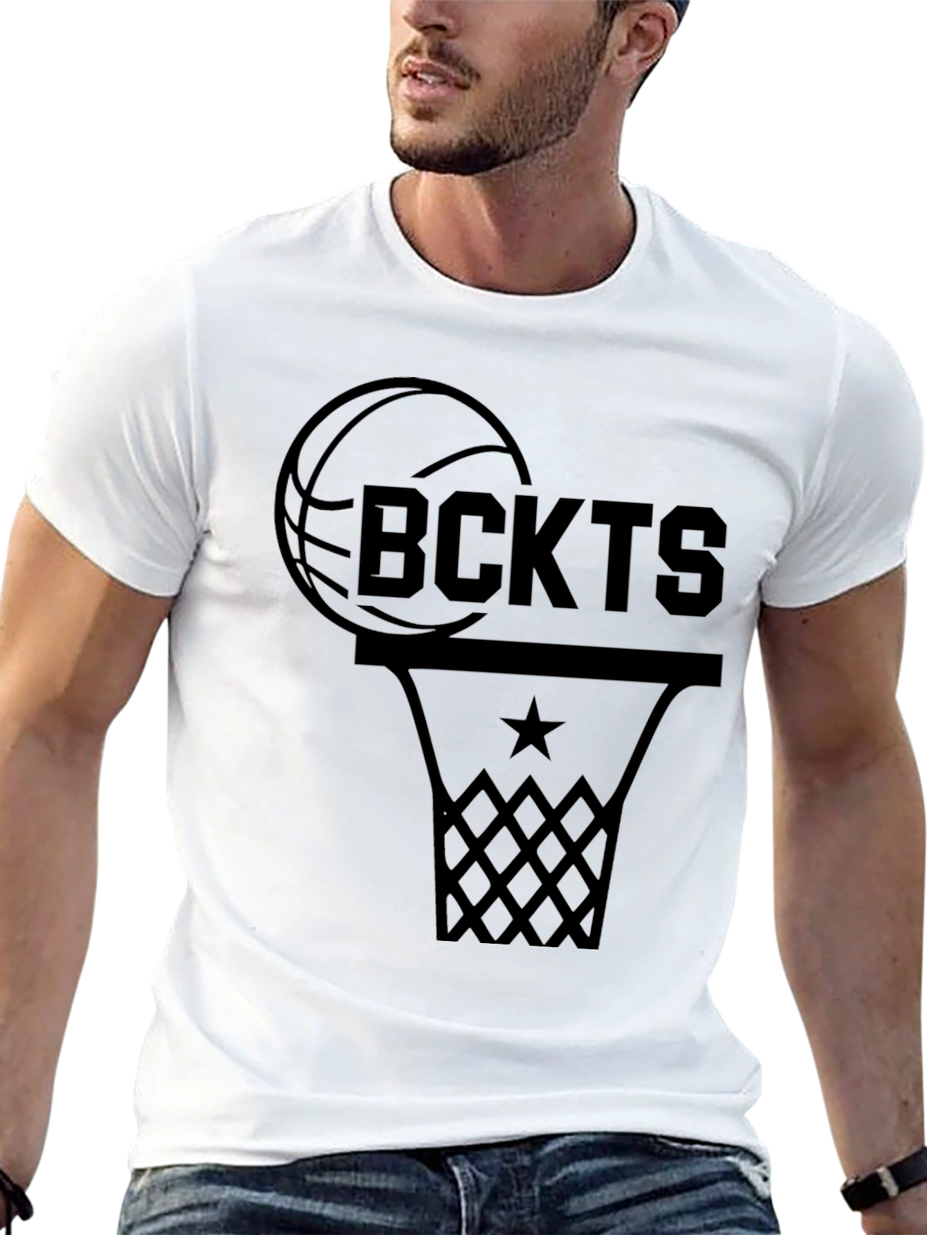 Basketball Fan Graphic T-Shirt - Black