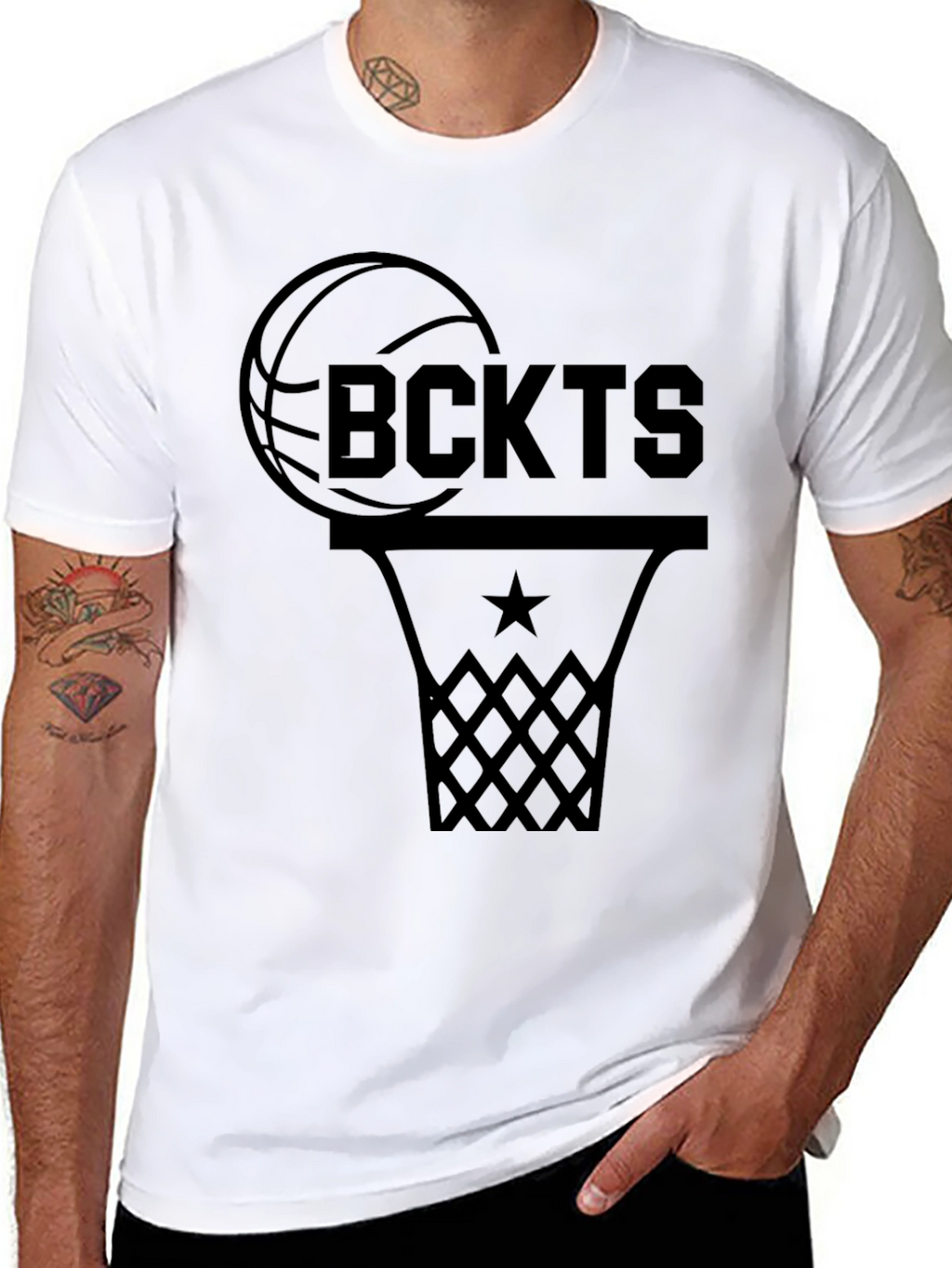 Basketball Fan Graphic T-Shirt - Black