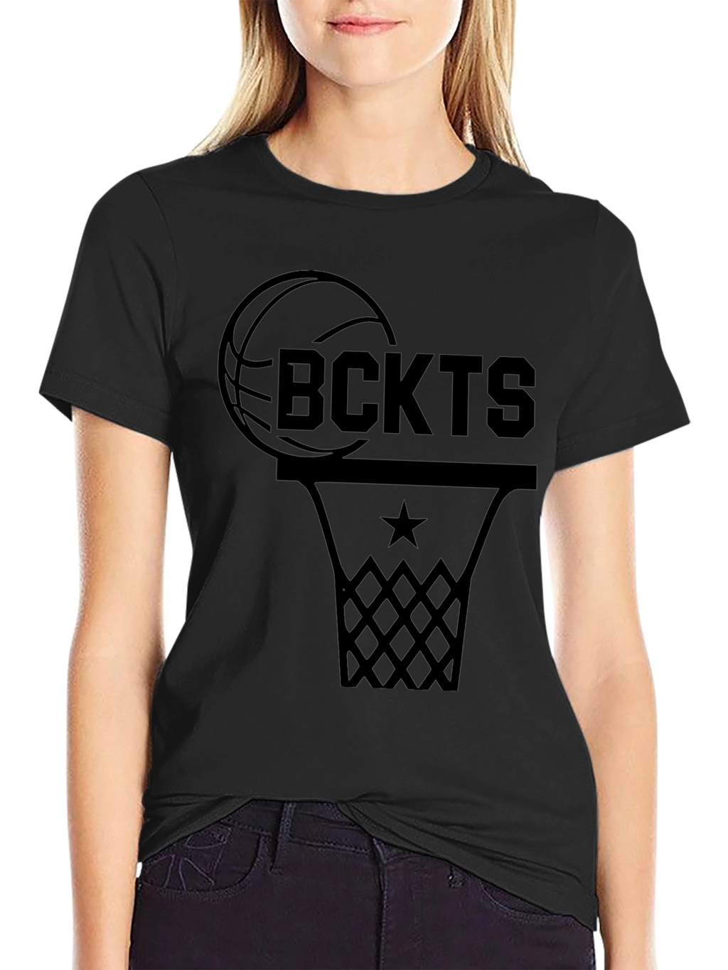 Basketball Fan Graphic T-Shirt - Black
