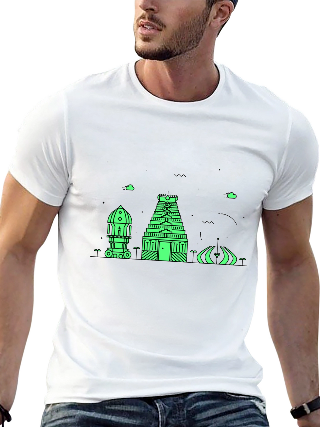 Architectural Graphic Tee - Modern Black T-Shirt