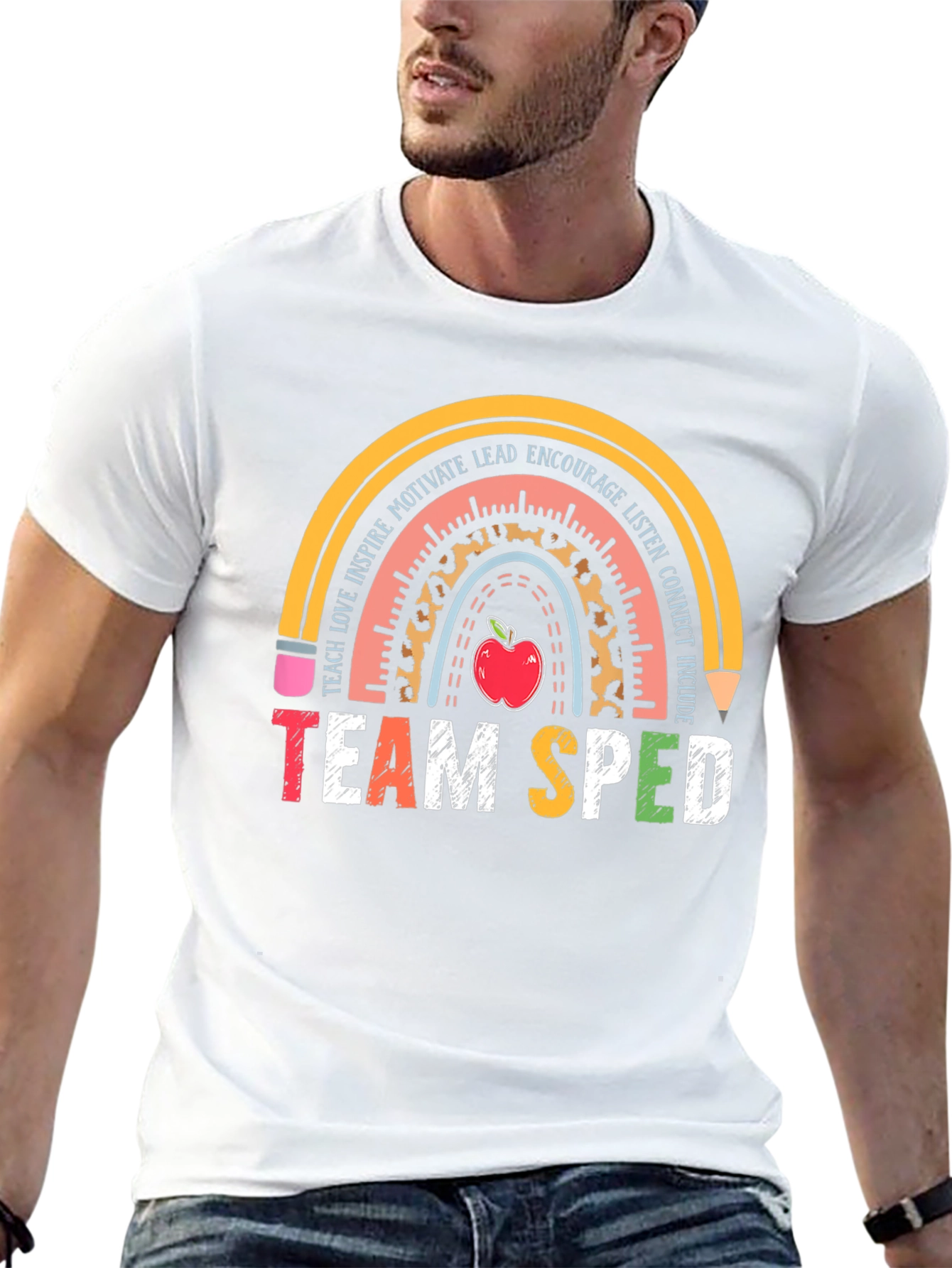 Team SPED Teacher Rainbow T-Shirt