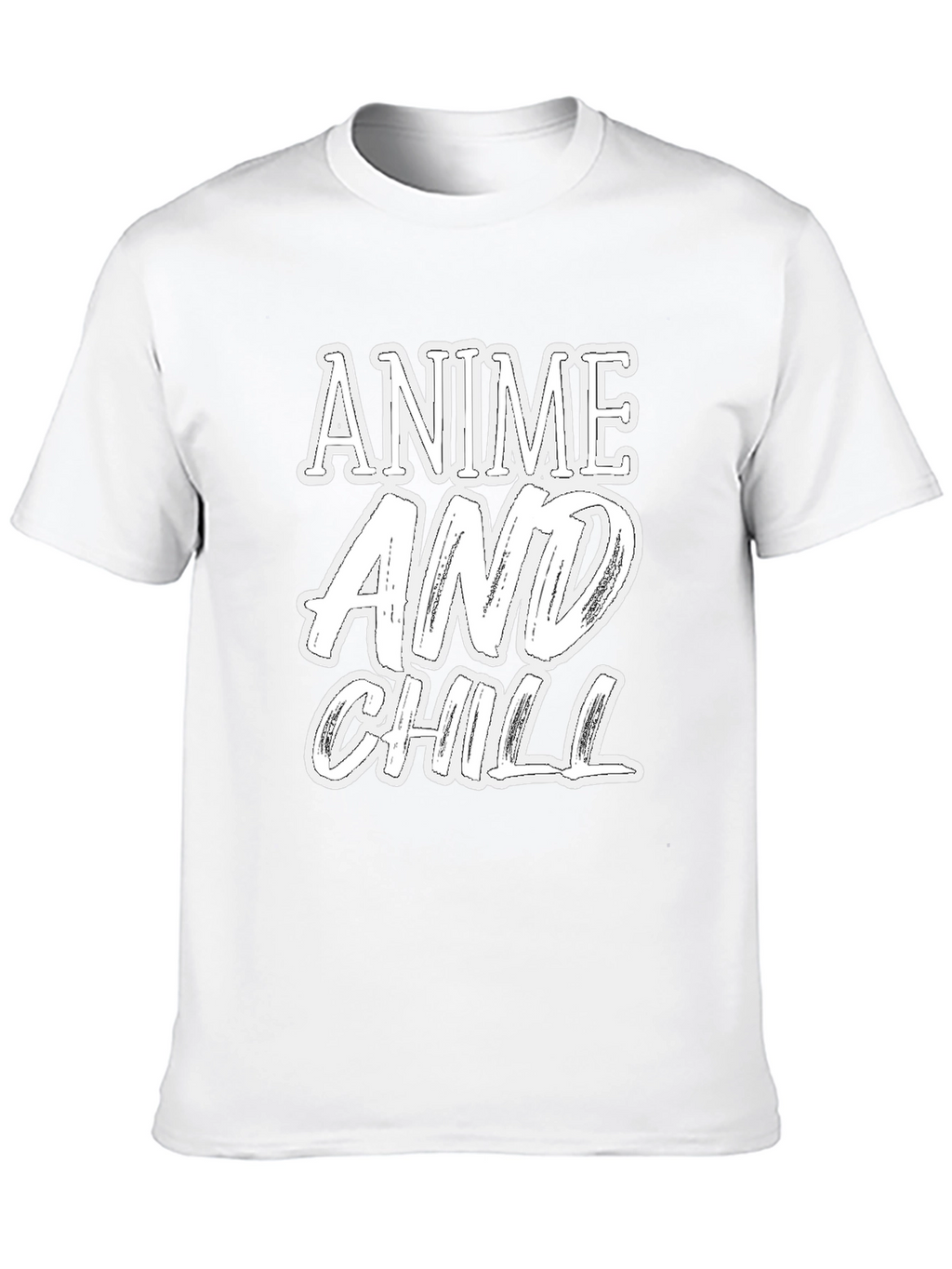 Anime and Chill Graphic Print T-Shirt