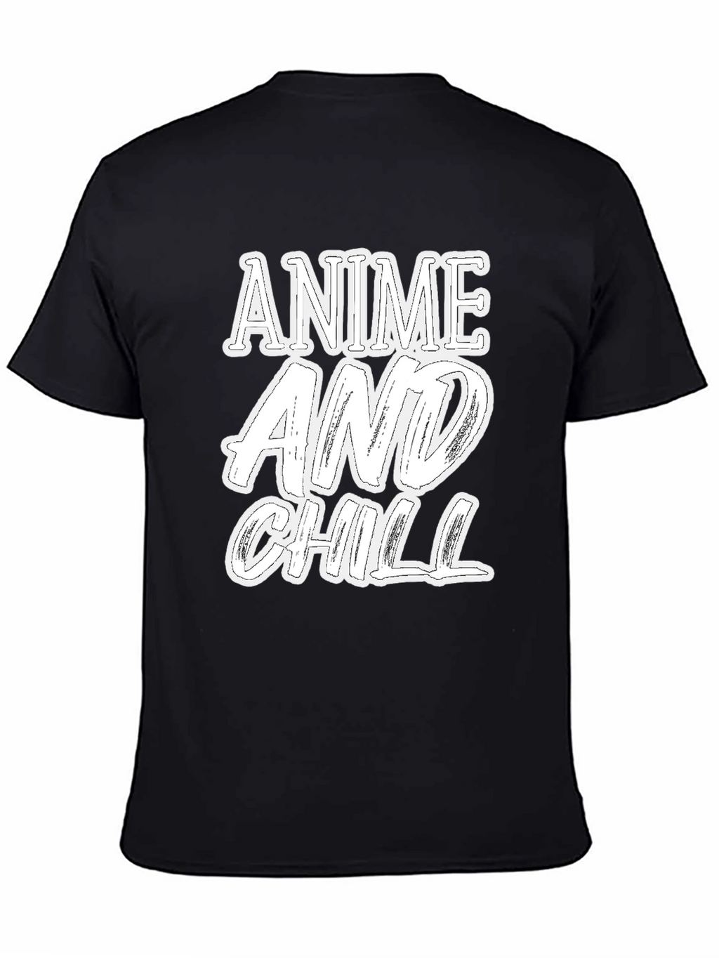 Anime and Chill Graphic Print T-Shirt