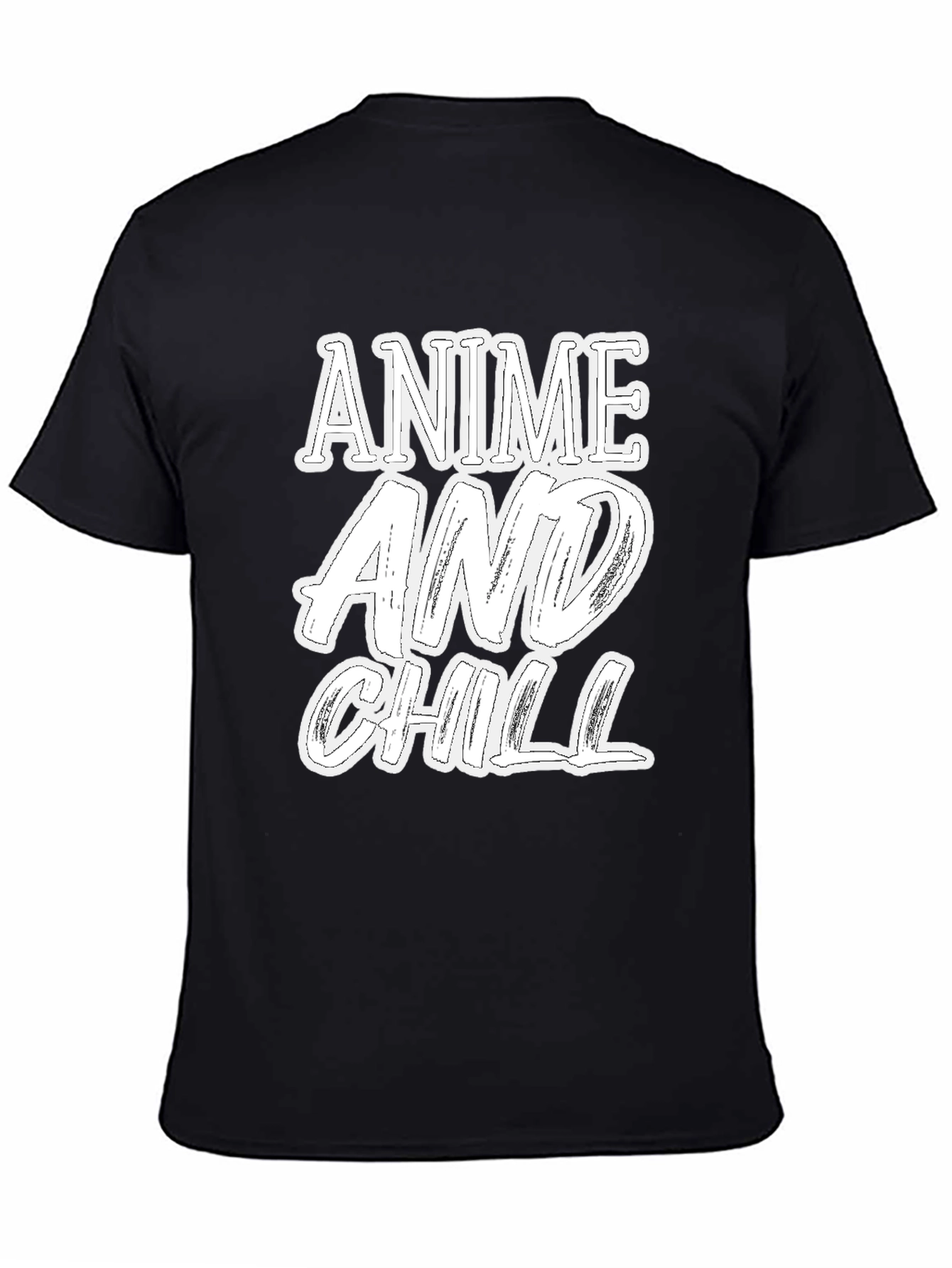 Anime and Chill Graphic Print T-Shirt