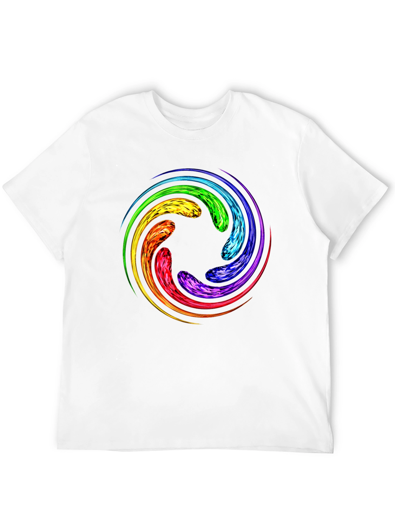 Rainbow Swirl Graphic T-Shirt - Unique Design