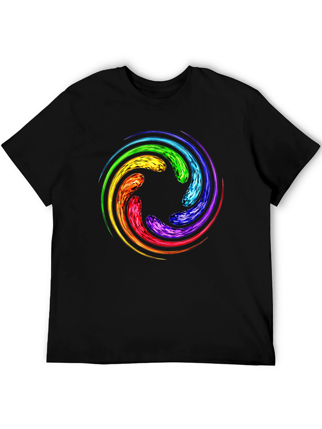 Rainbow Swirl Graphic T-Shirt - Unique Design