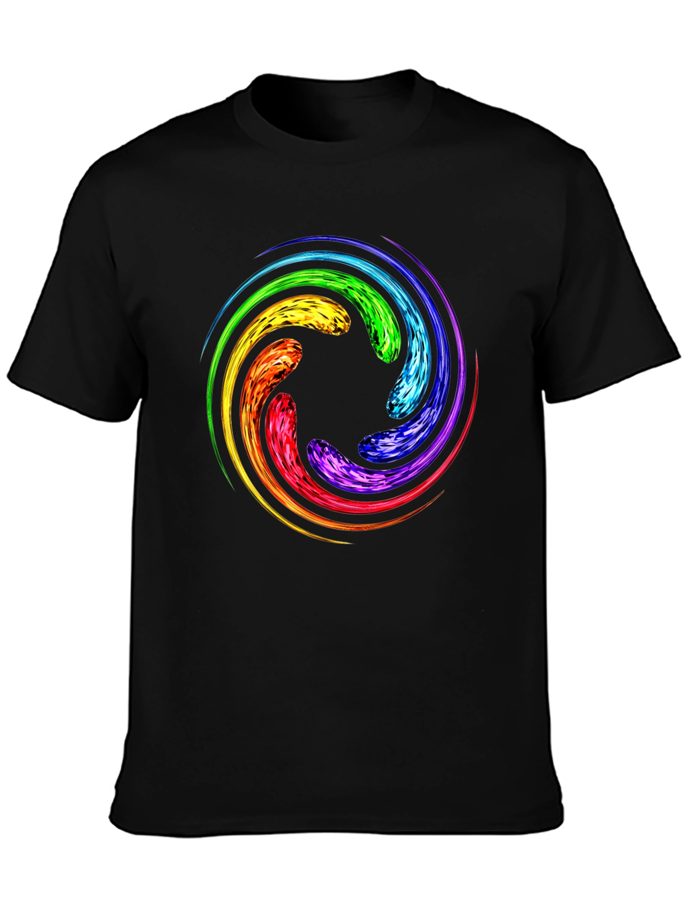 Rainbow Swirl Graphic T-Shirt - Unique Design
