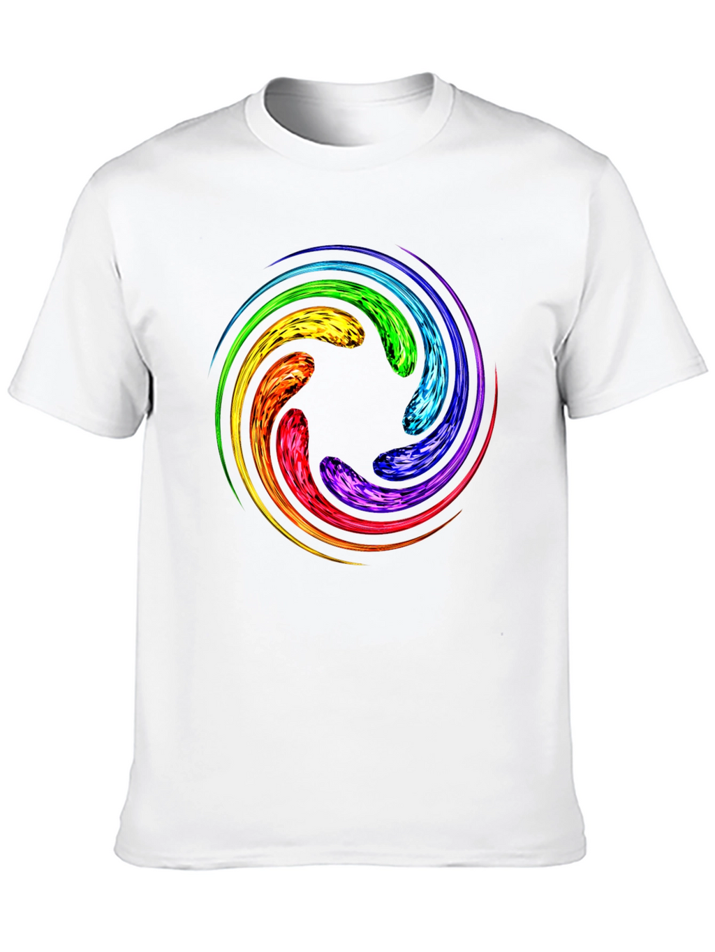 Rainbow Swirl Graphic T-Shirt - Unique Design