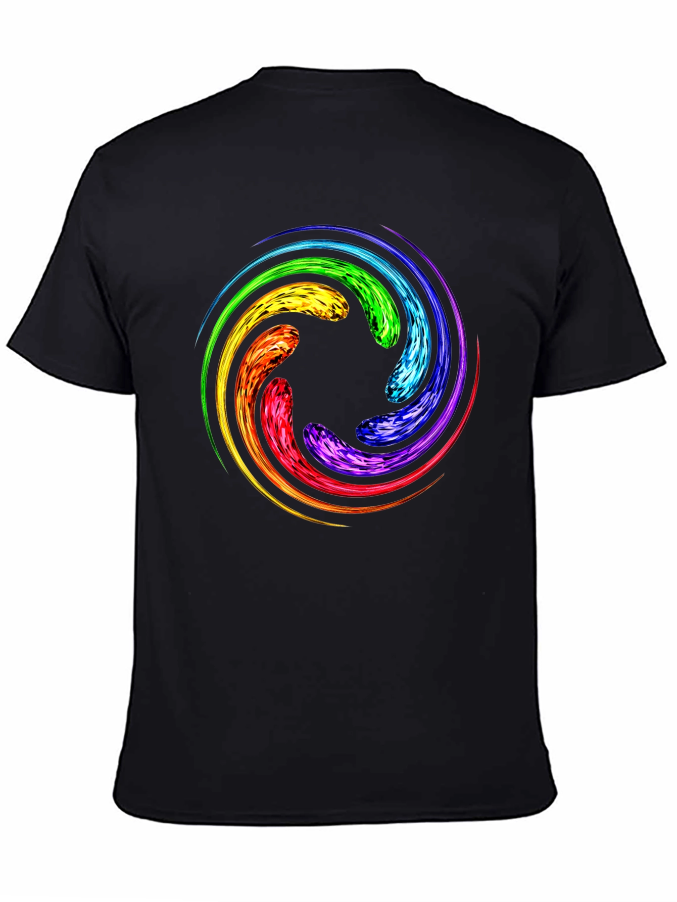 Rainbow Swirl Graphic T-Shirt - Unique Design