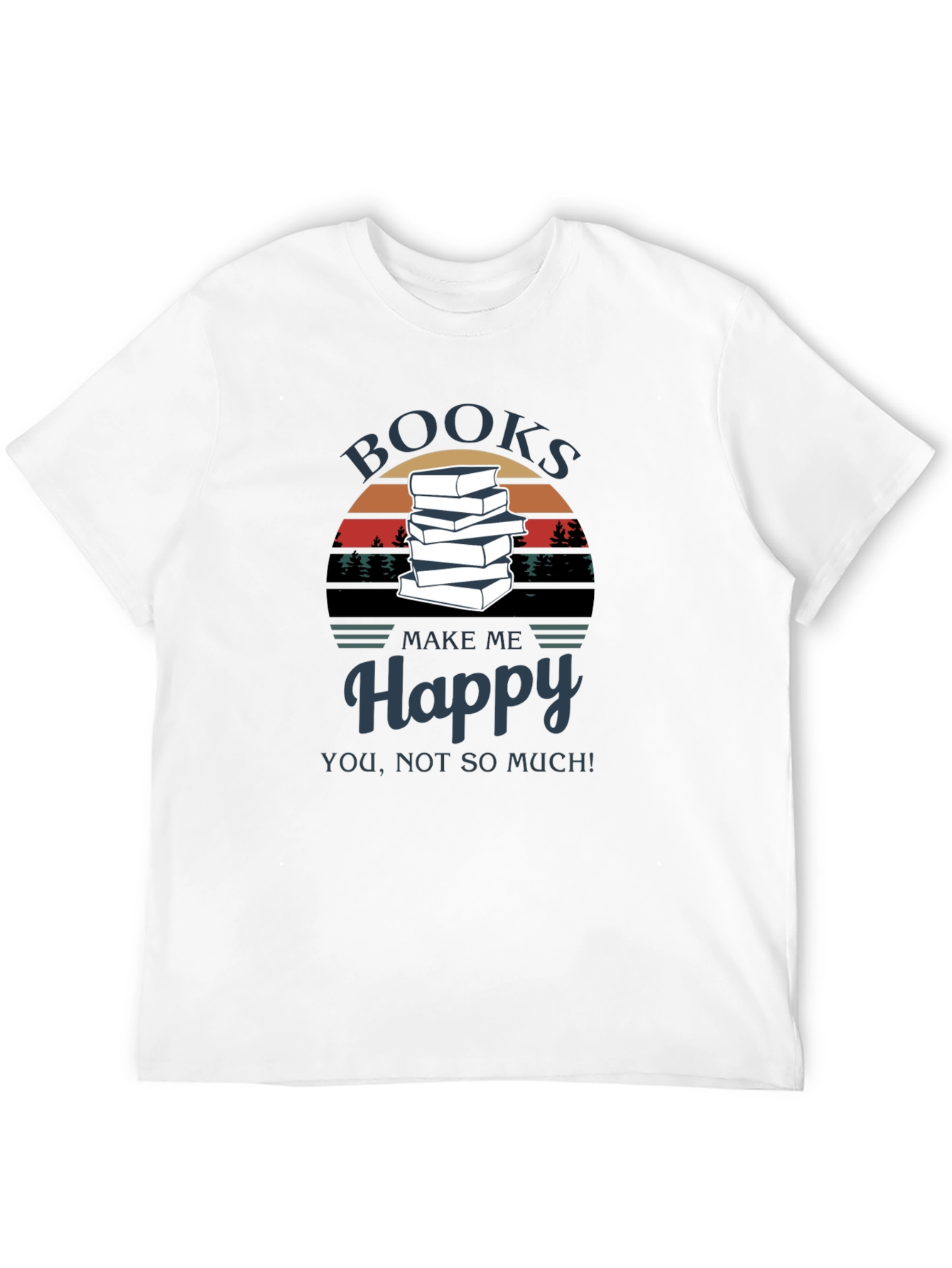 Books Make Me Happy T-Shirt - Readers Tee