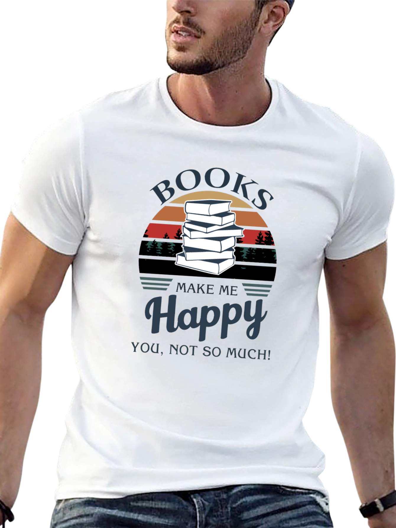 Books Make Me Happy T-Shirt - Readers Tee