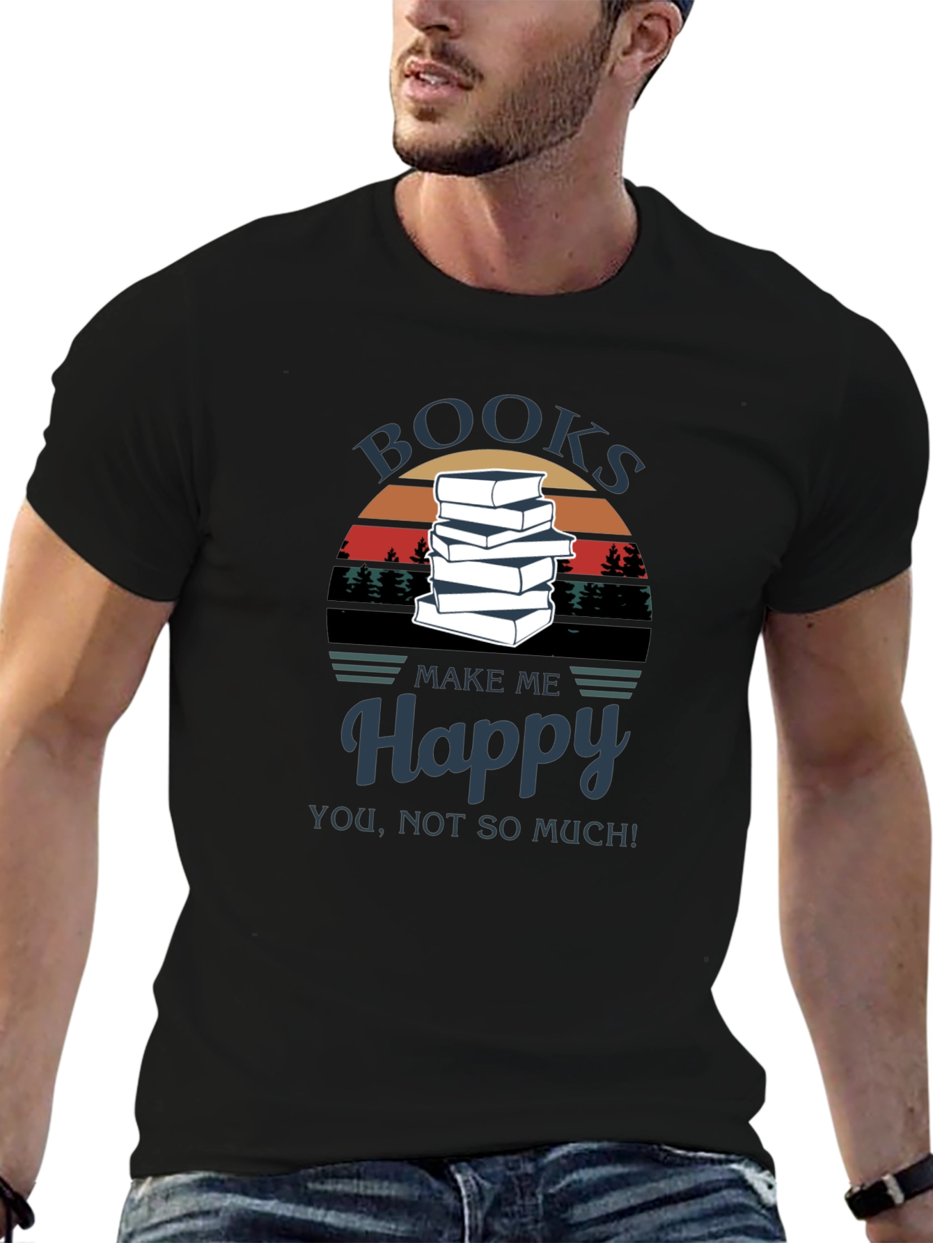 Books Make Me Happy T-Shirt - Readers Tee