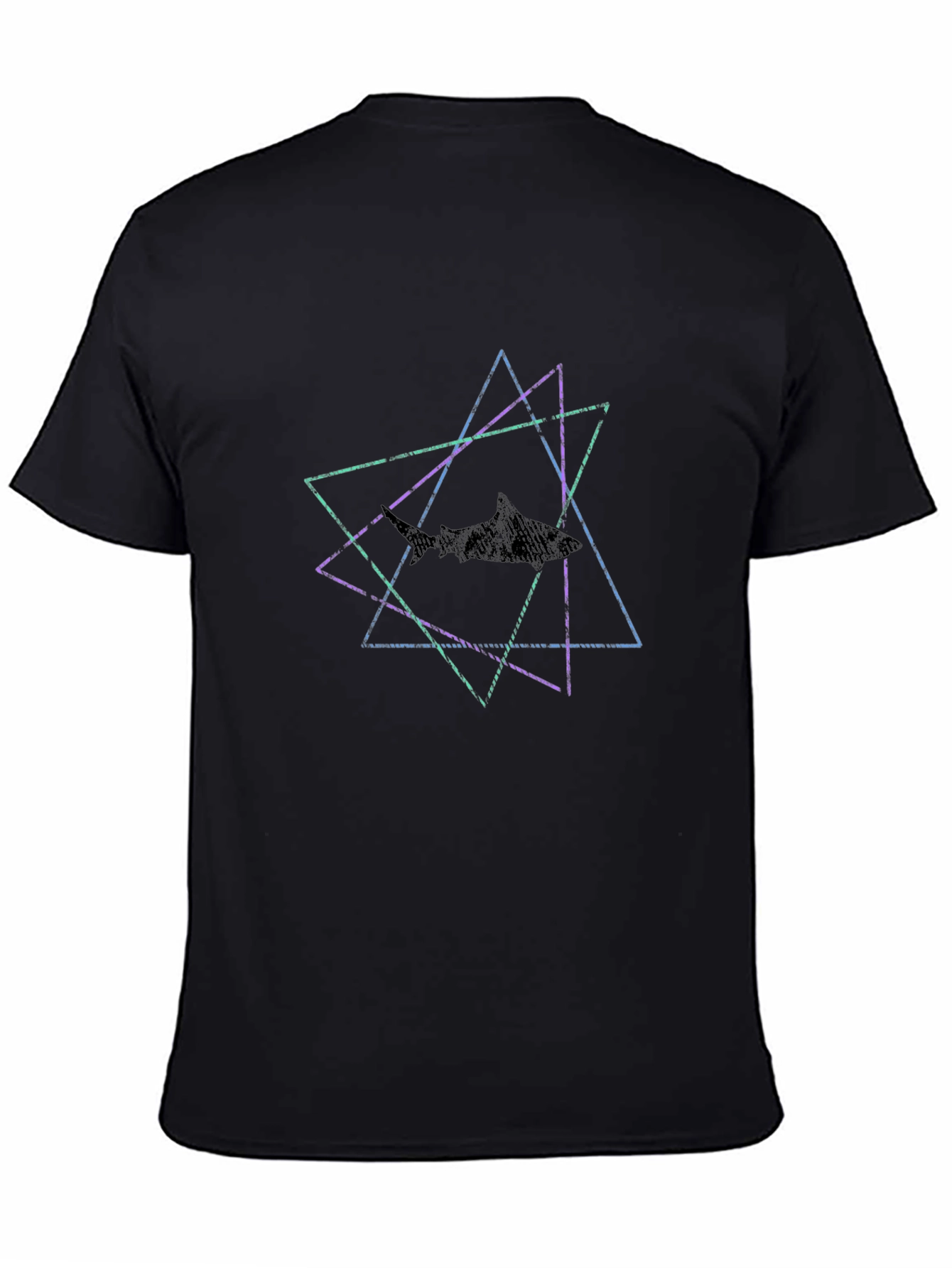 Geometric Shark T-Shirt - Modern Graphic Tee