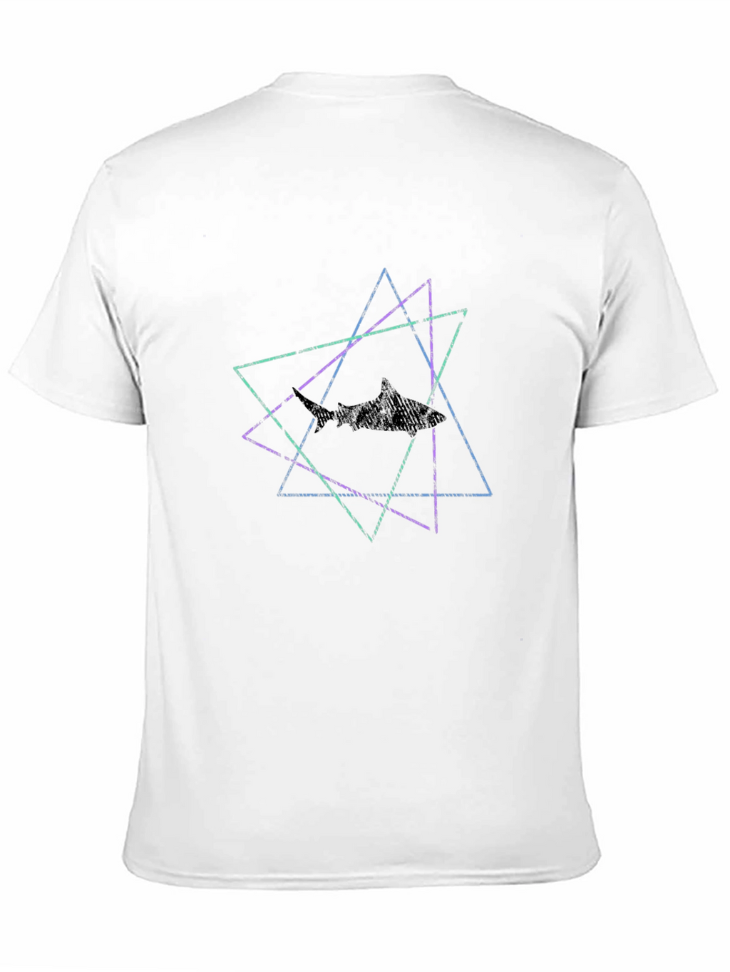 Geometric Shark T-Shirt - Modern Graphic Tee
