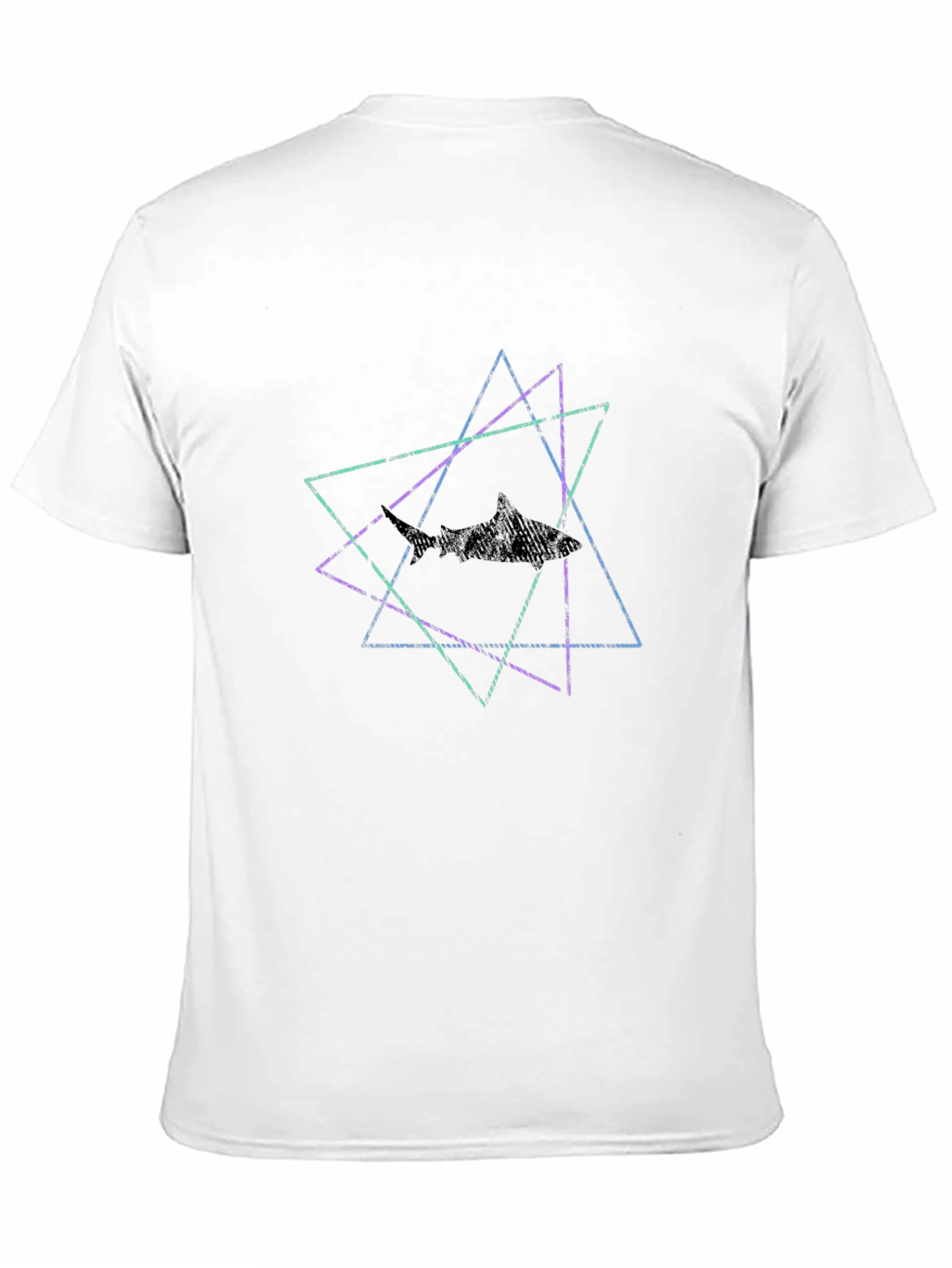 Geometric Shark T-Shirt - Modern Graphic Tee