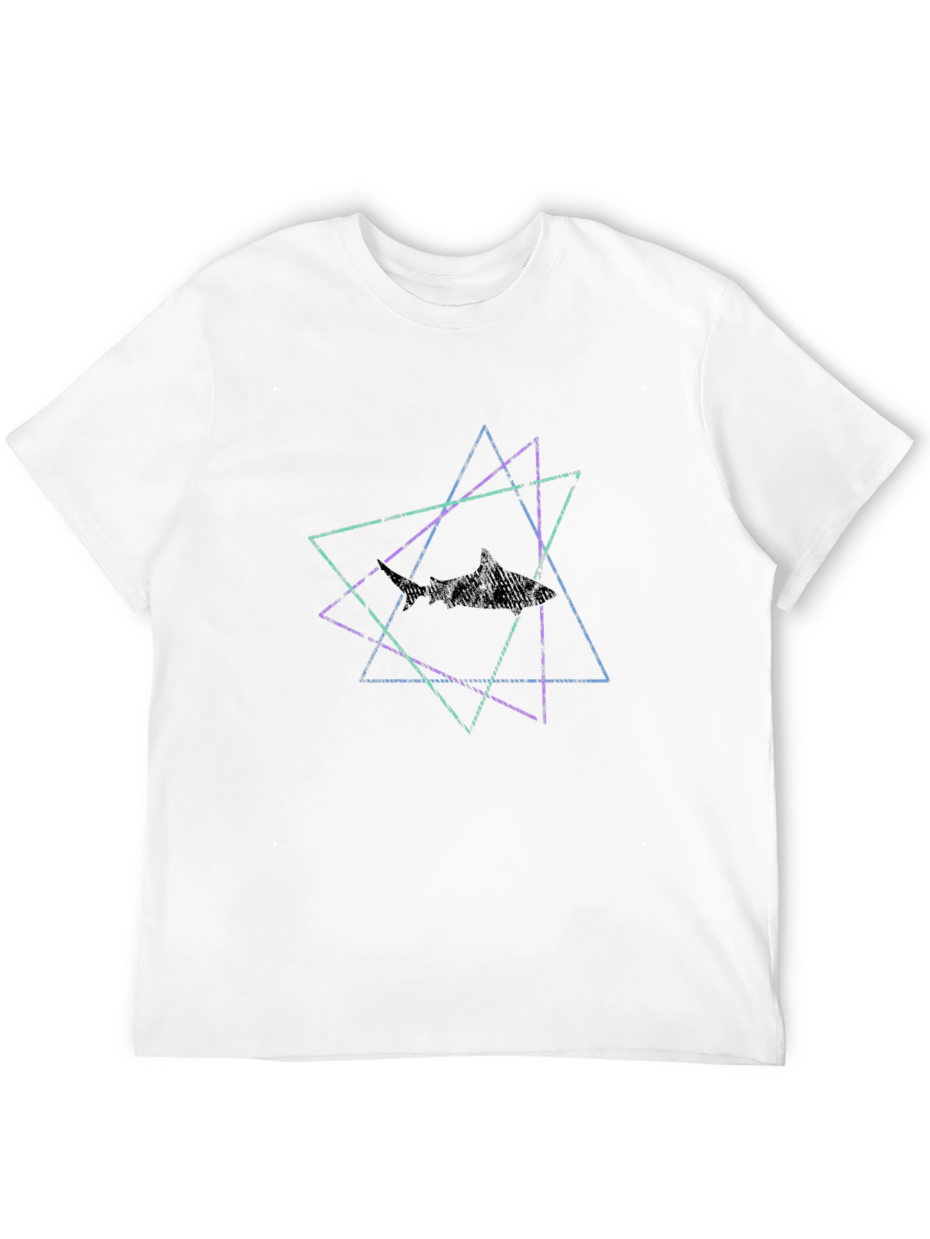 Geometric Shark T-Shirt - Modern Graphic Tee