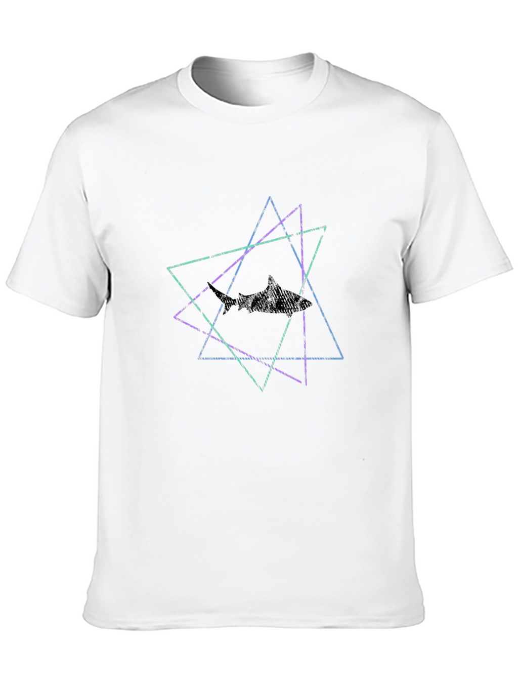 Geometric Shark T-Shirt - Modern Graphic Tee