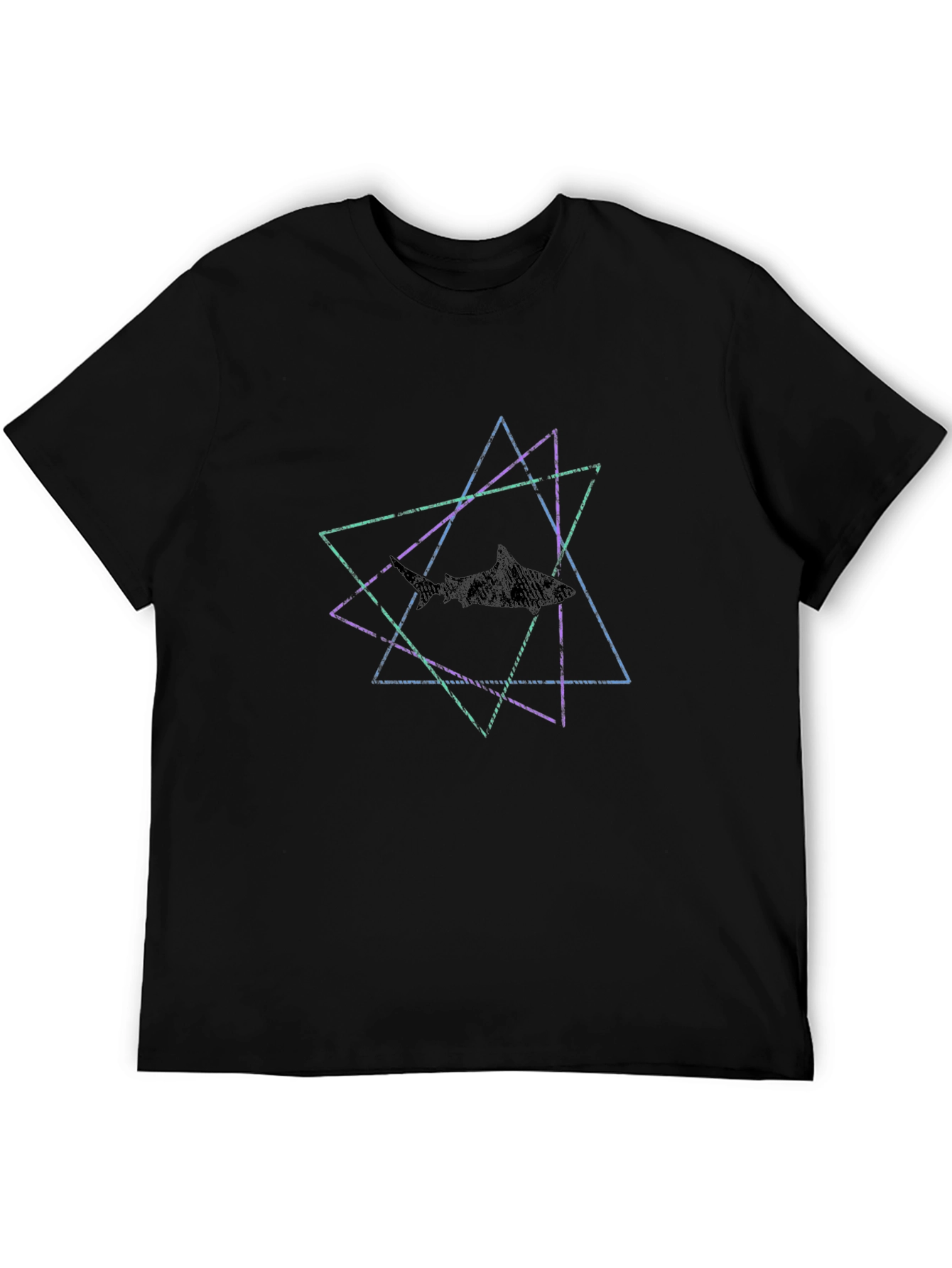 Geometric Shark T-Shirt - Modern Graphic Tee