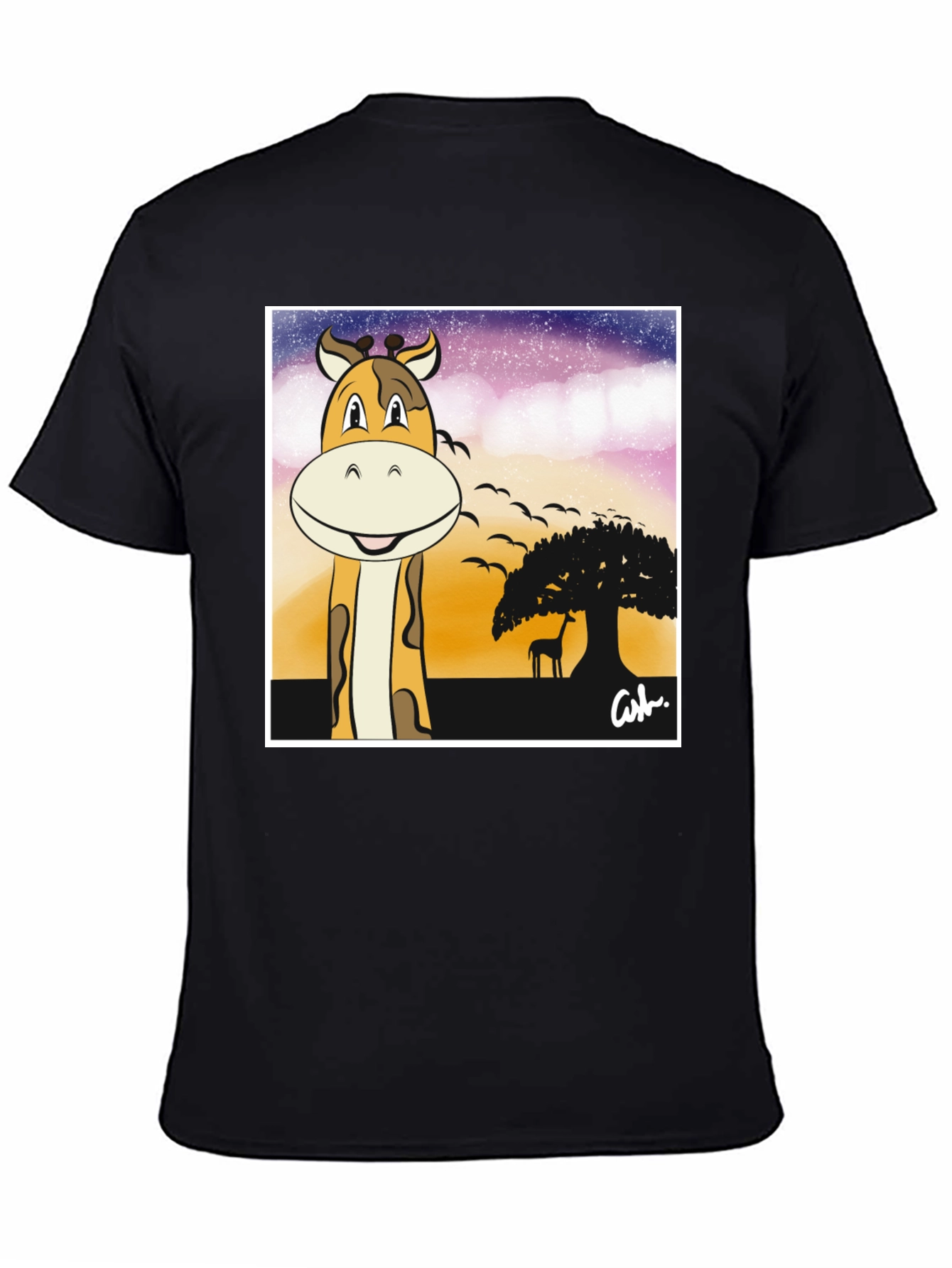 Giraffe Safari T-Shirt - Cartoon Design