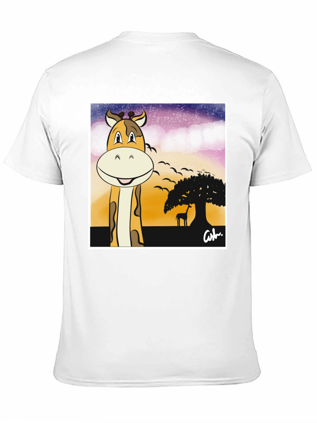 Giraffe Safari T-Shirt - Cartoon Design