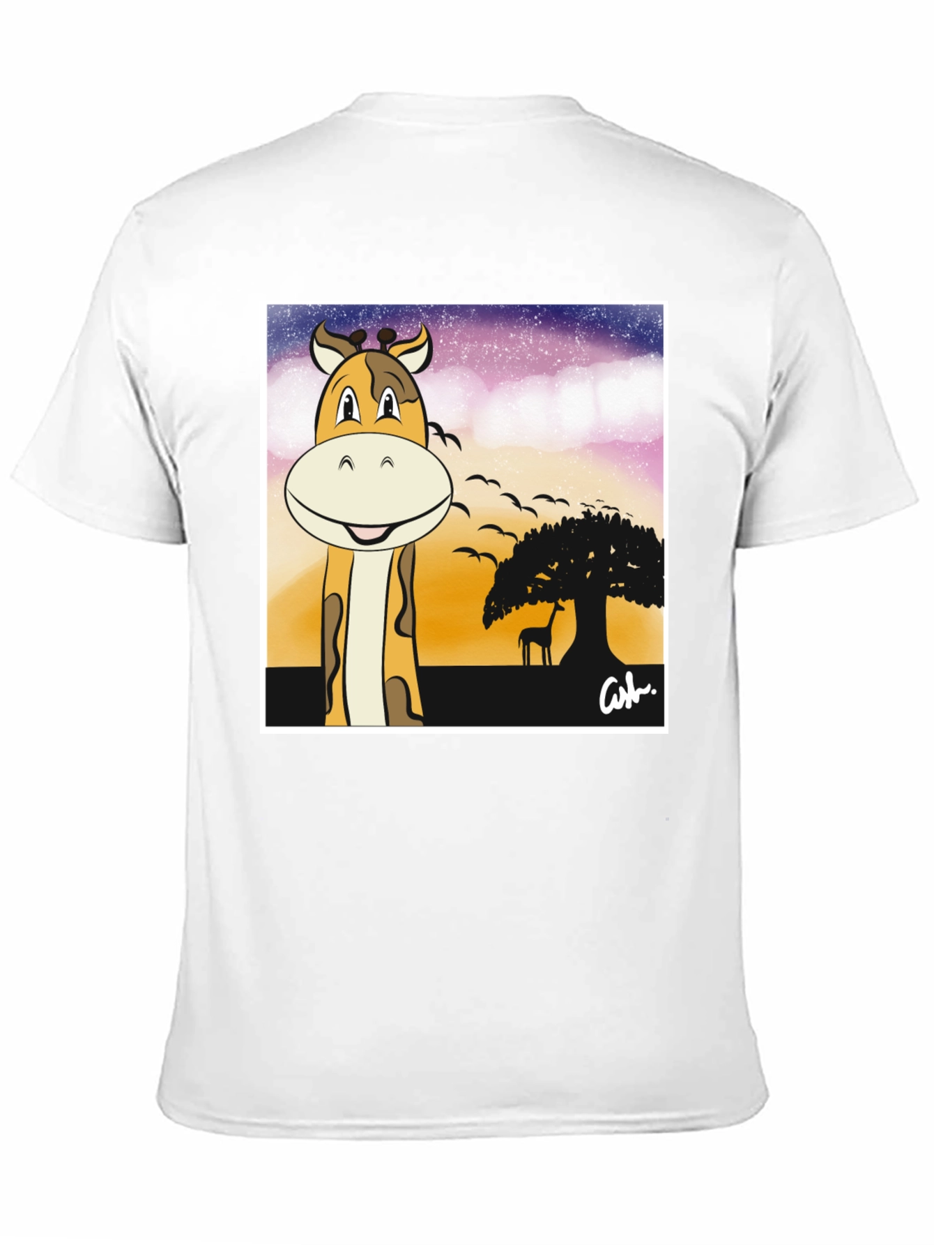 Giraffe Safari T-Shirt - Cartoon Design